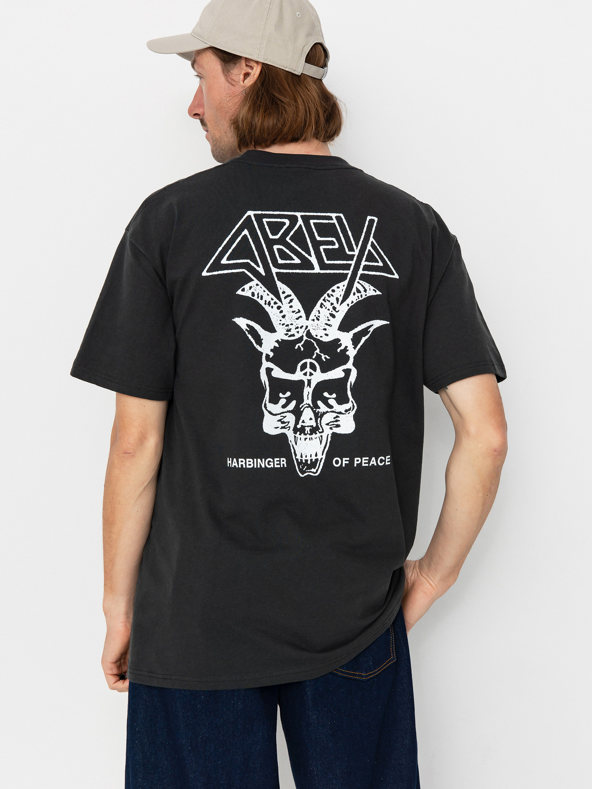 Tričko OBEY Harbinger Of Peace (vintage black)