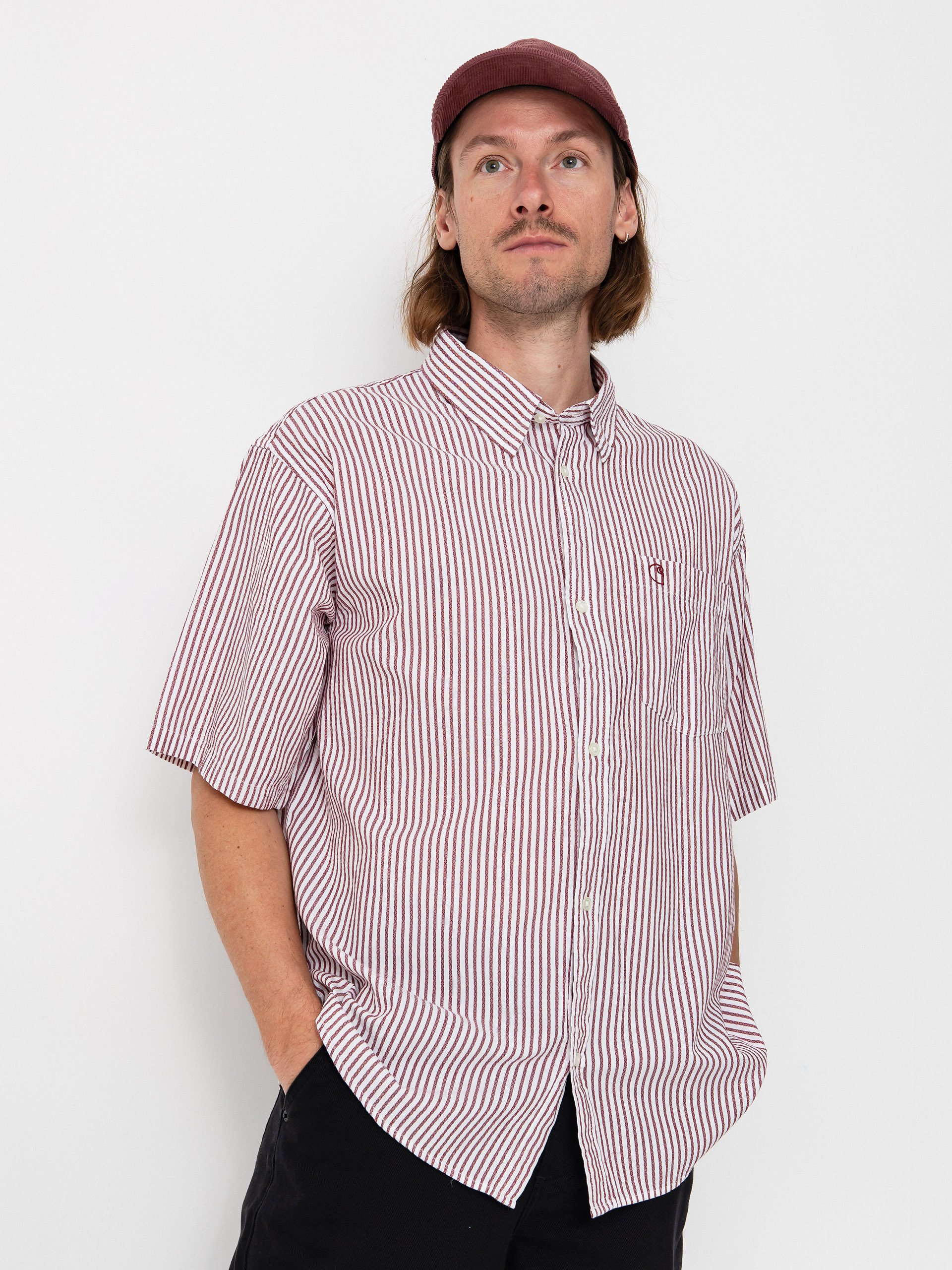 Košeľa Carhartt WIP Phelps (phelps stripe/mulberry)