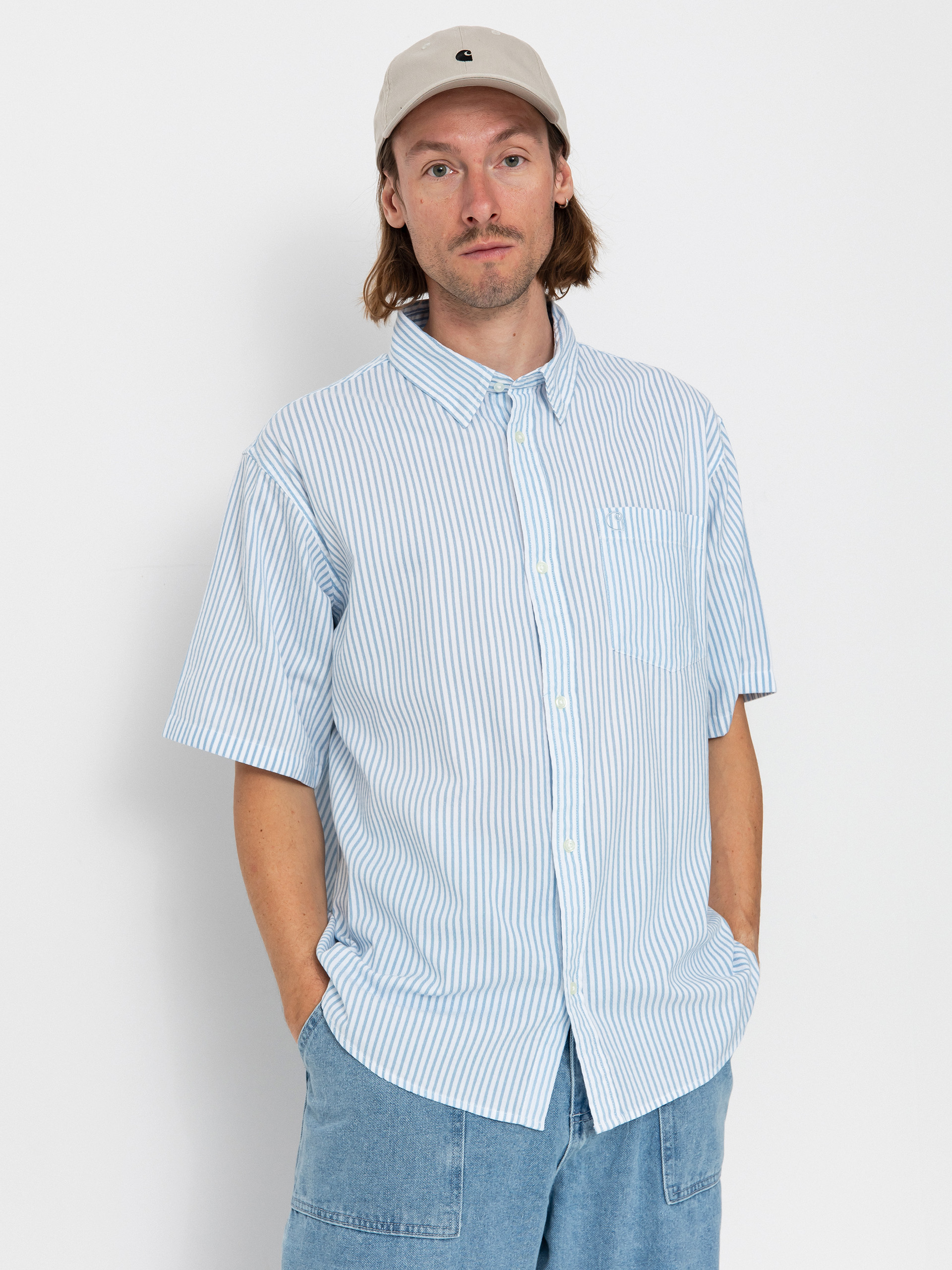 Košeľa Carhartt WIP Phelps (phelps stripe/bluebird)