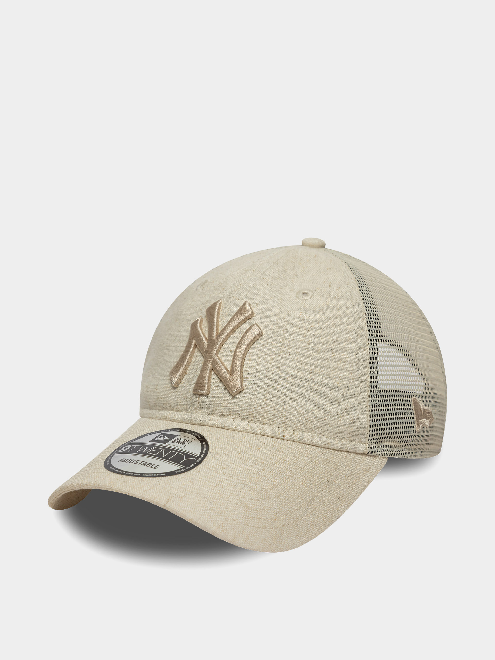 Šiltovka New Era Linen 9Twenty Trucker New York Yankees (stone)