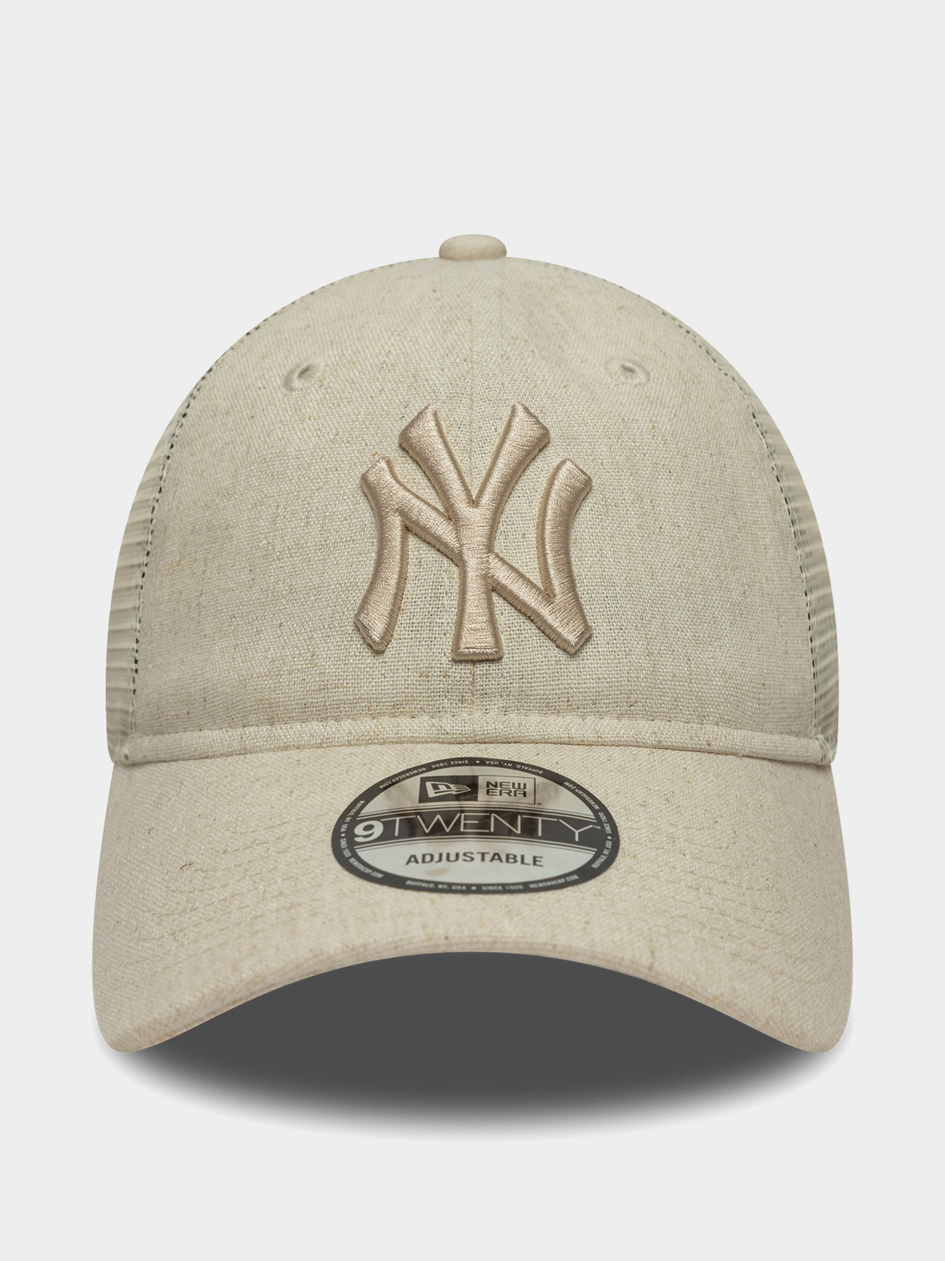 Šiltovka New Era Linen 9Twenty Trucker New York Yankees (stone)