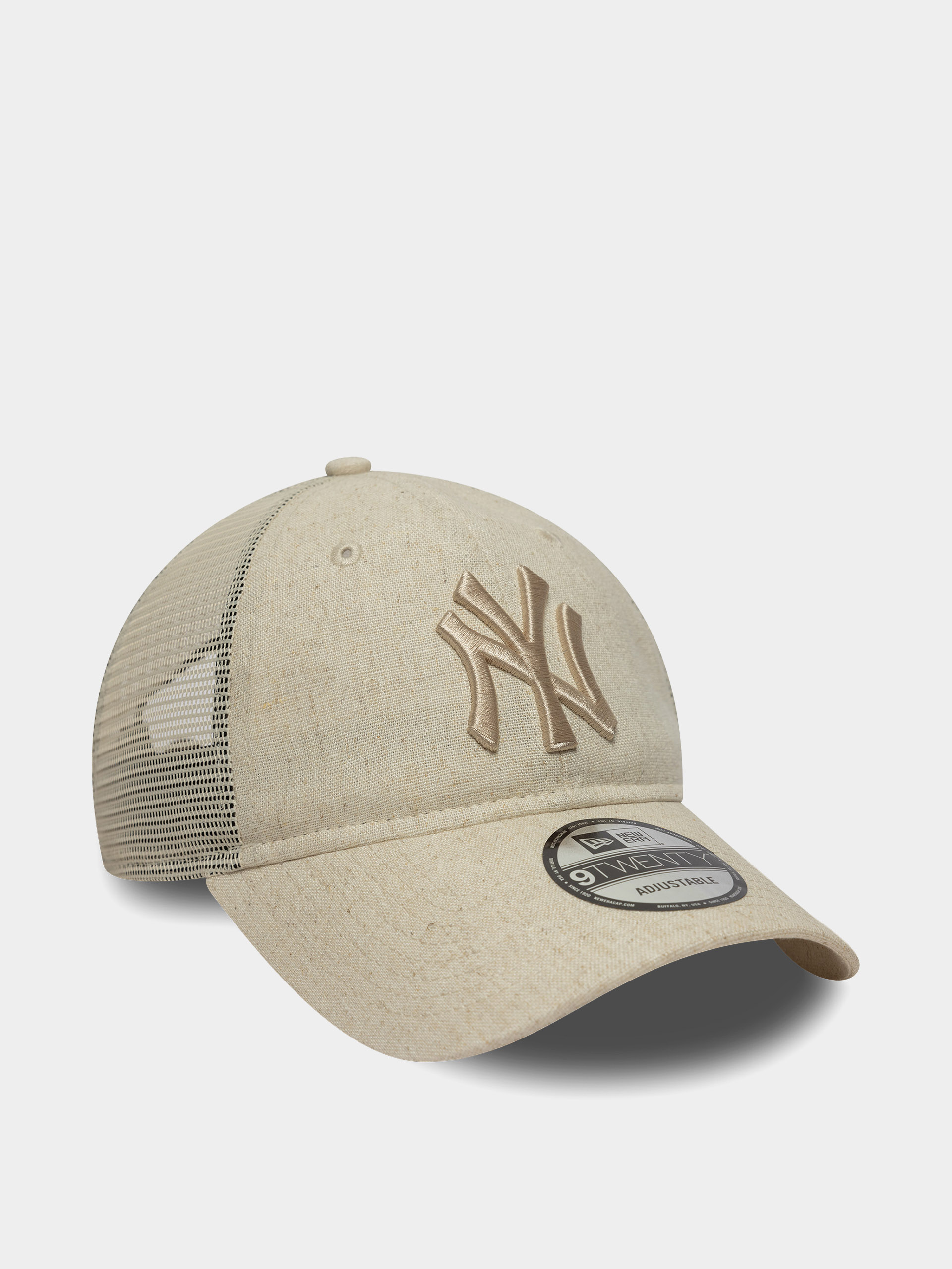 Šiltovka New Era Linen 9Twenty Trucker New York Yankees (stone)