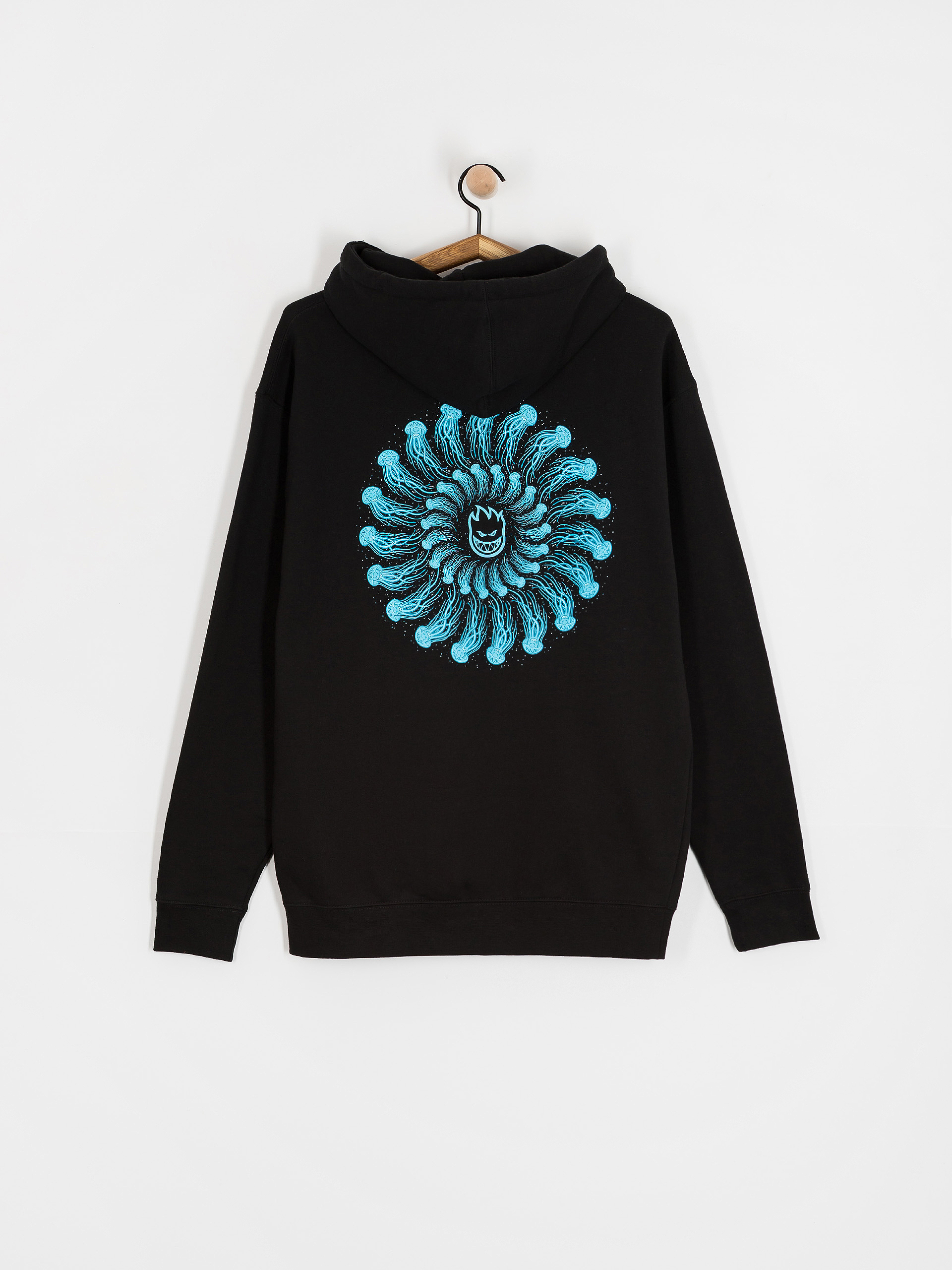 Mikina s kapucňou Spitfire Atlantic Drift Jelly Classic HD (black)