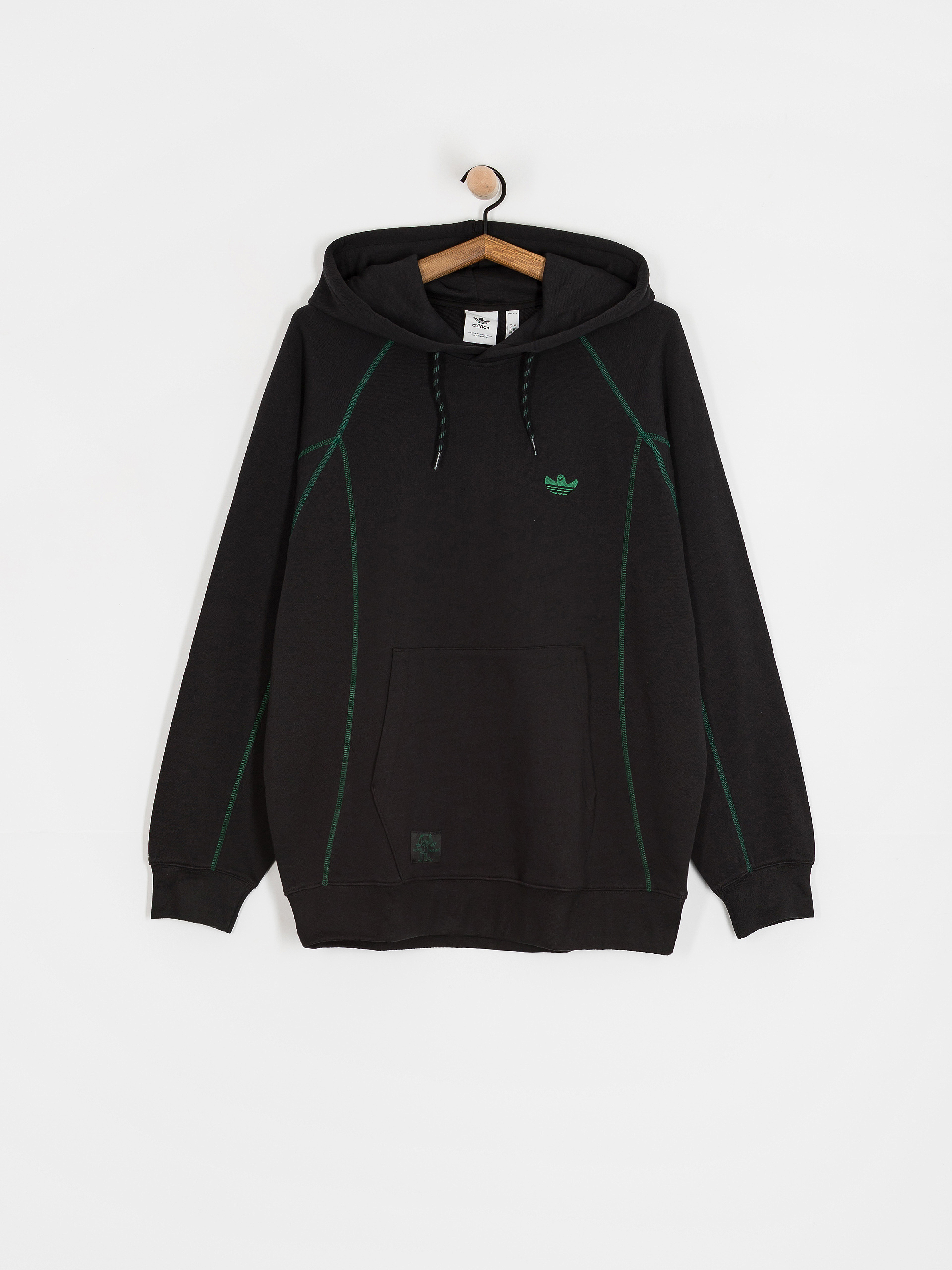 Mikina s kapucňou adidas Shmoo Fw HD (black/drkgrn)