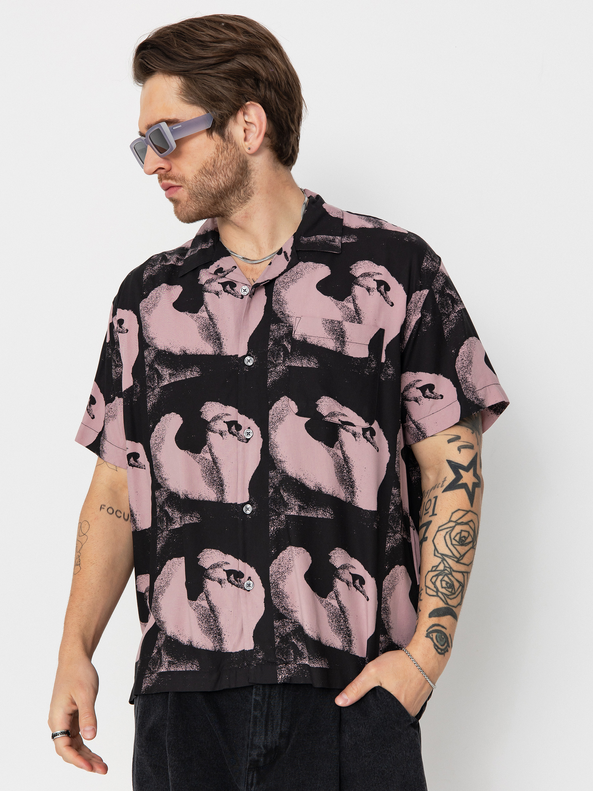 Košeľa OBEY Ambre (mauve multi)