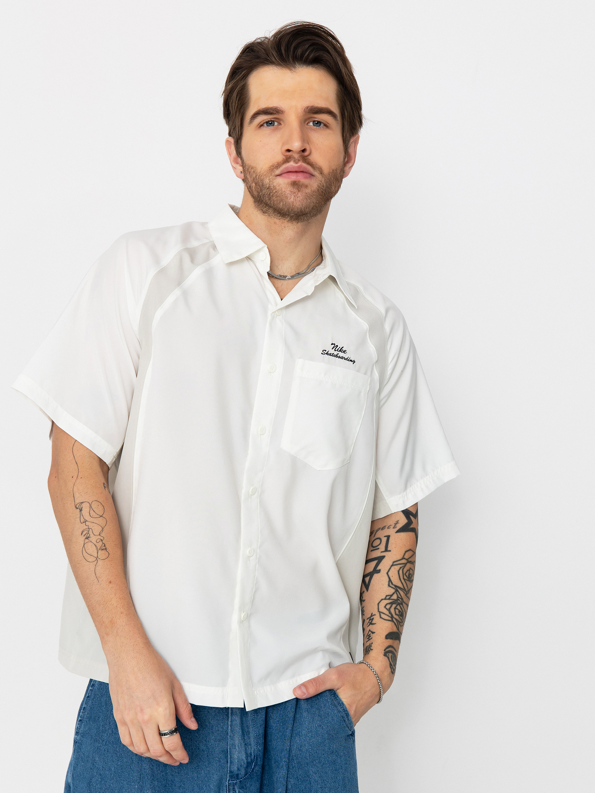 Košeľa Nike SB Dri Fit Bowler2 Woven (sail/light bone/black)