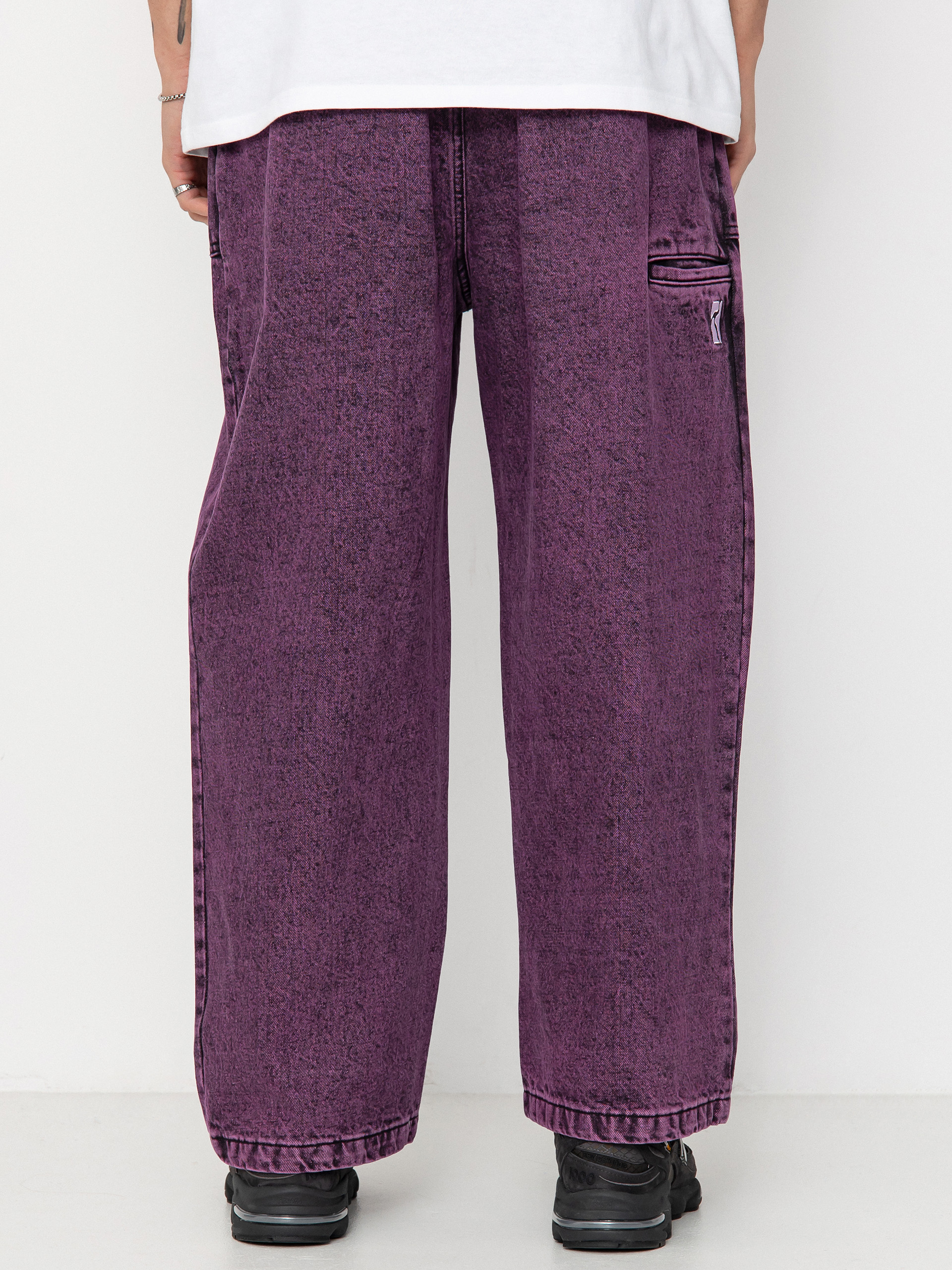 Nohavice Poetic Collective Painter (purple acid wash denim)