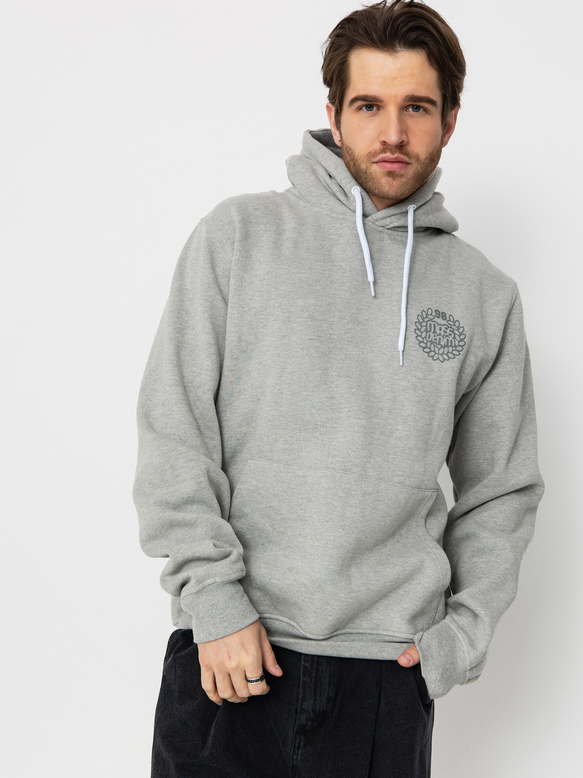 Mikina s kapucňou MassDnm Base Back HD (lt heather grey)