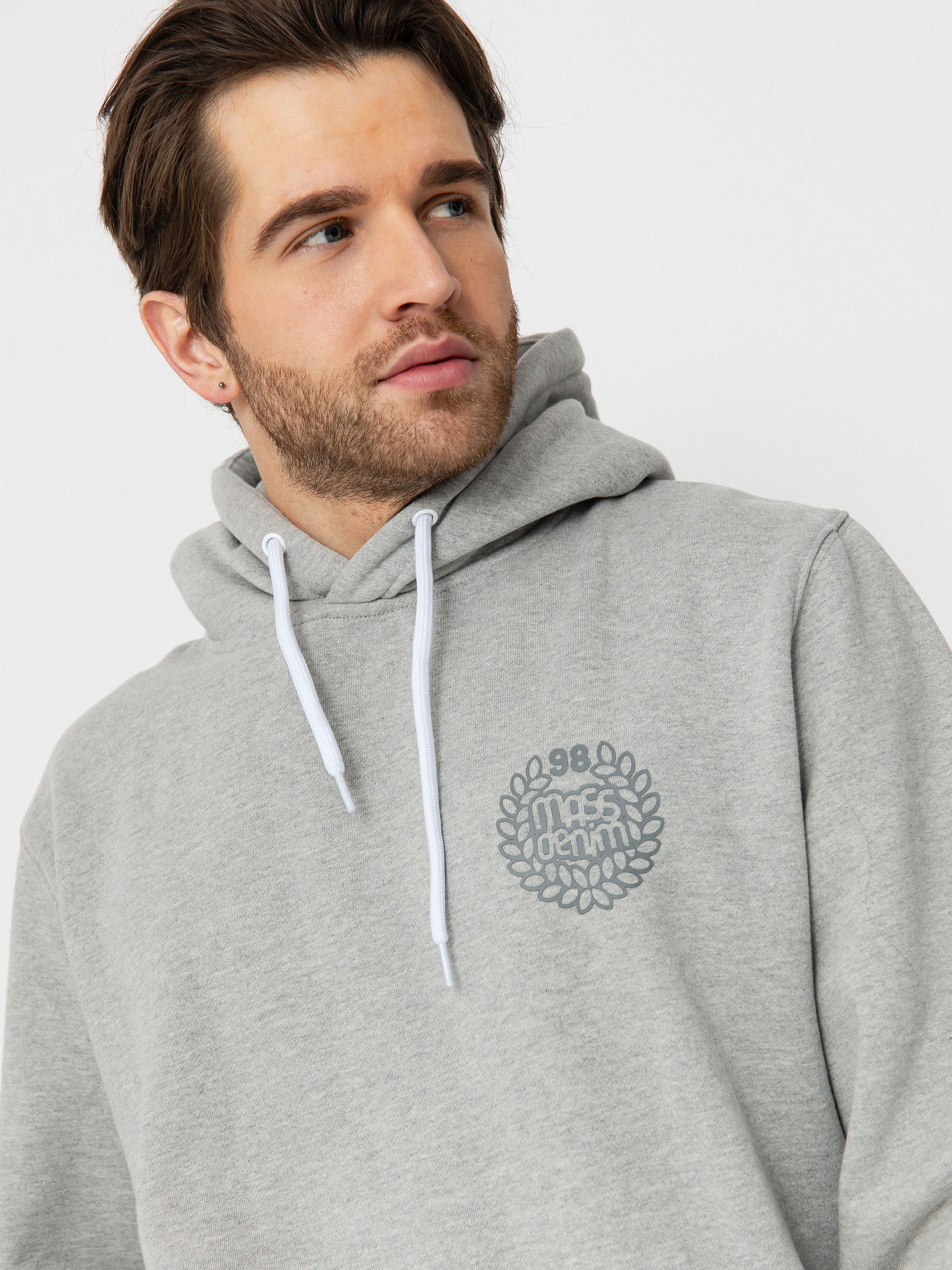 Mikina s kapucňou MassDnm Base Back HD (lt heather grey)