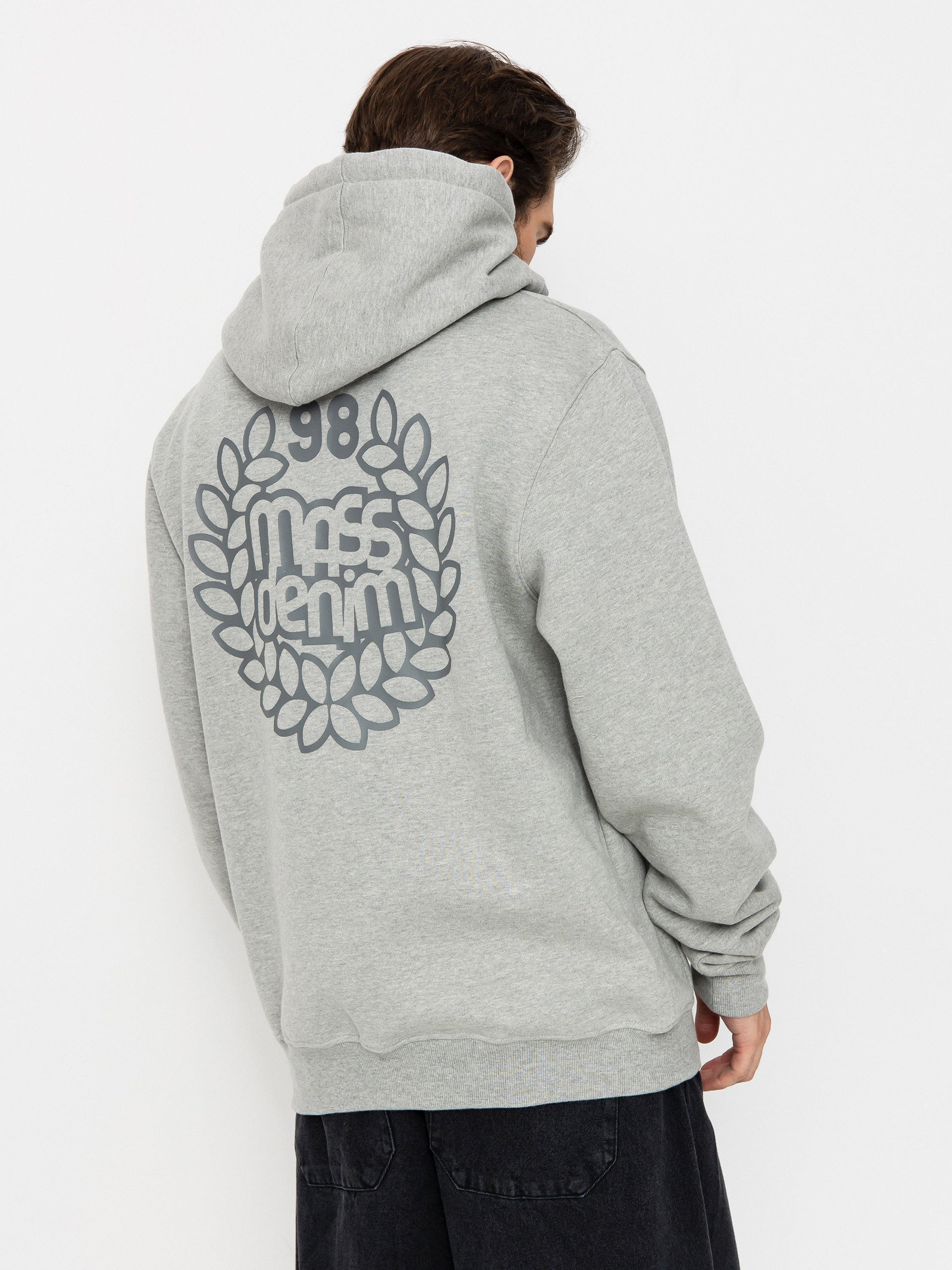 Mikina s kapucňou MassDnm Base Back HD (lt heather grey)