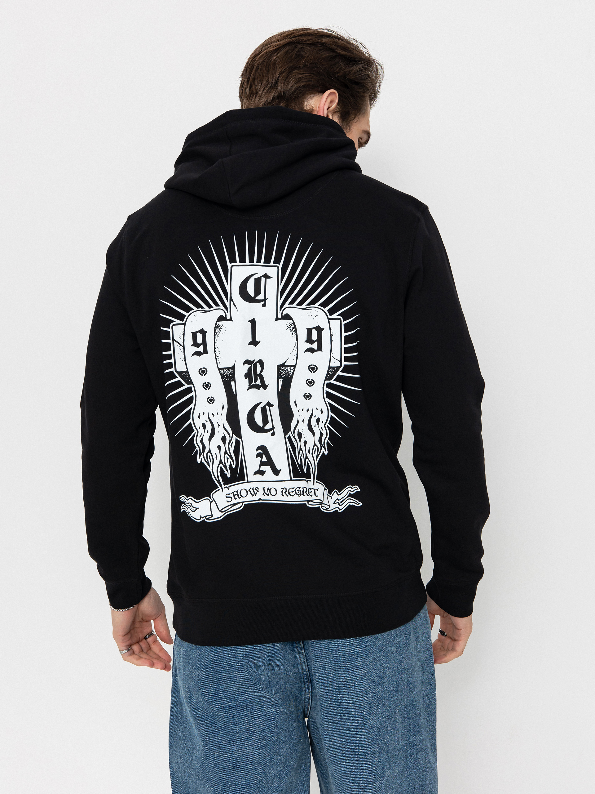 Mikina s kapucňou Circa No Regret HD (black)