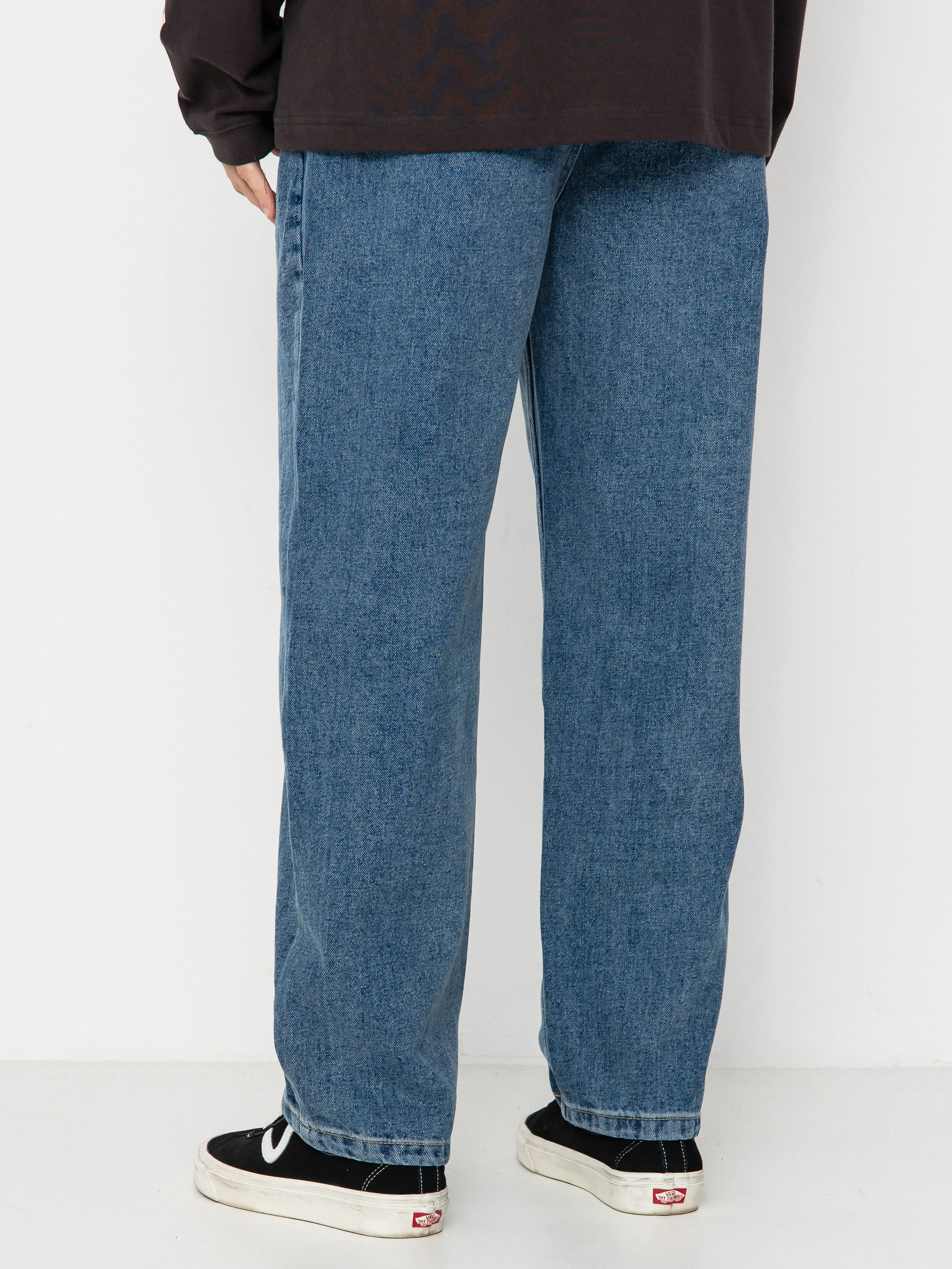 Nohavice Krooked Eyes Denim Twill Pant (med stone wash)