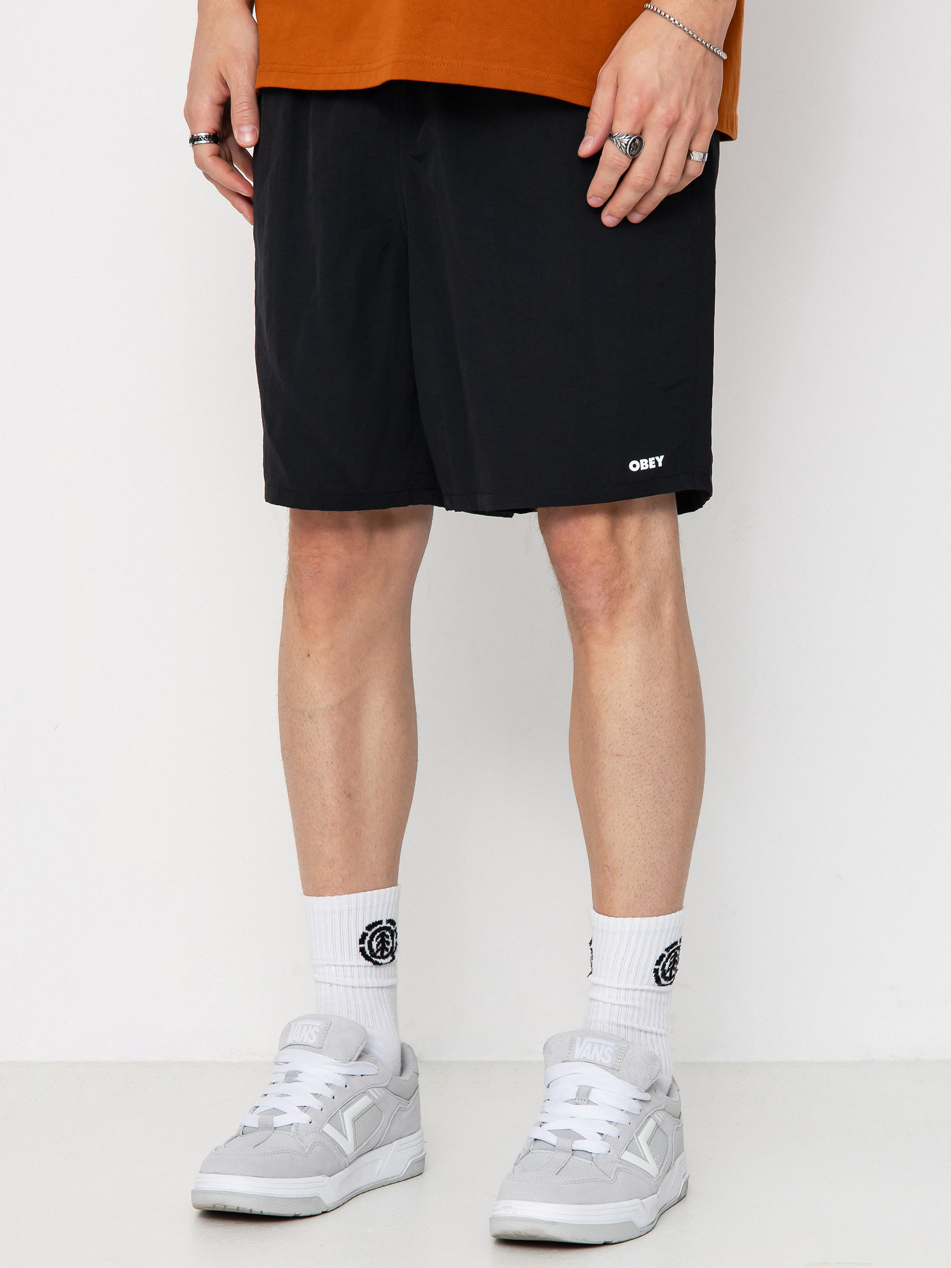 Kraťasy OBEY Easy Bold Nylon (black)