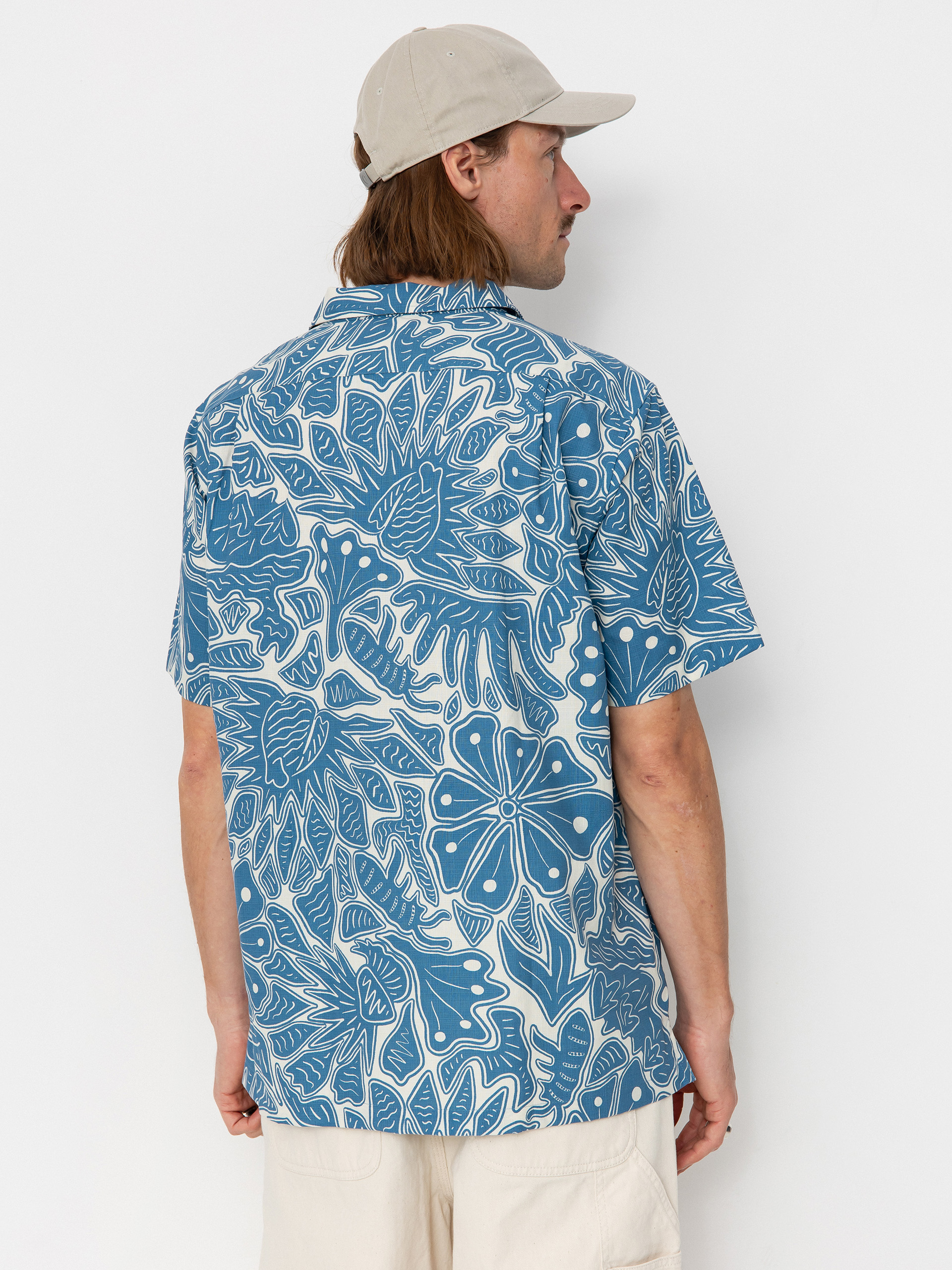 Košeľa Patagonia Tidal Threads Camp (bees and flowers/still blue)