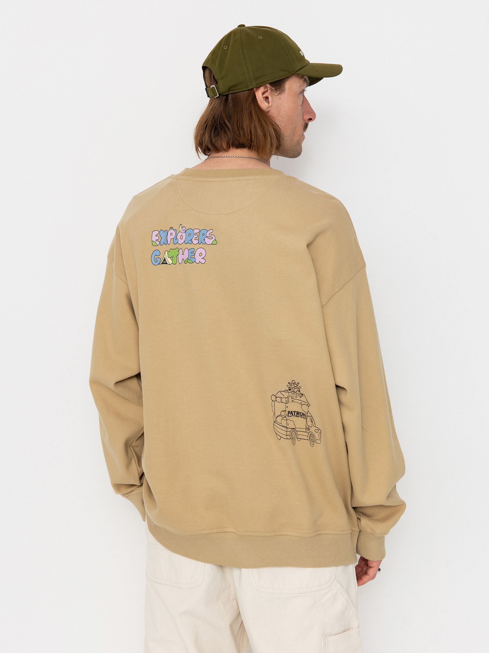 Mikina The North Face Mountain Cleanup Oversized (khaki stone)