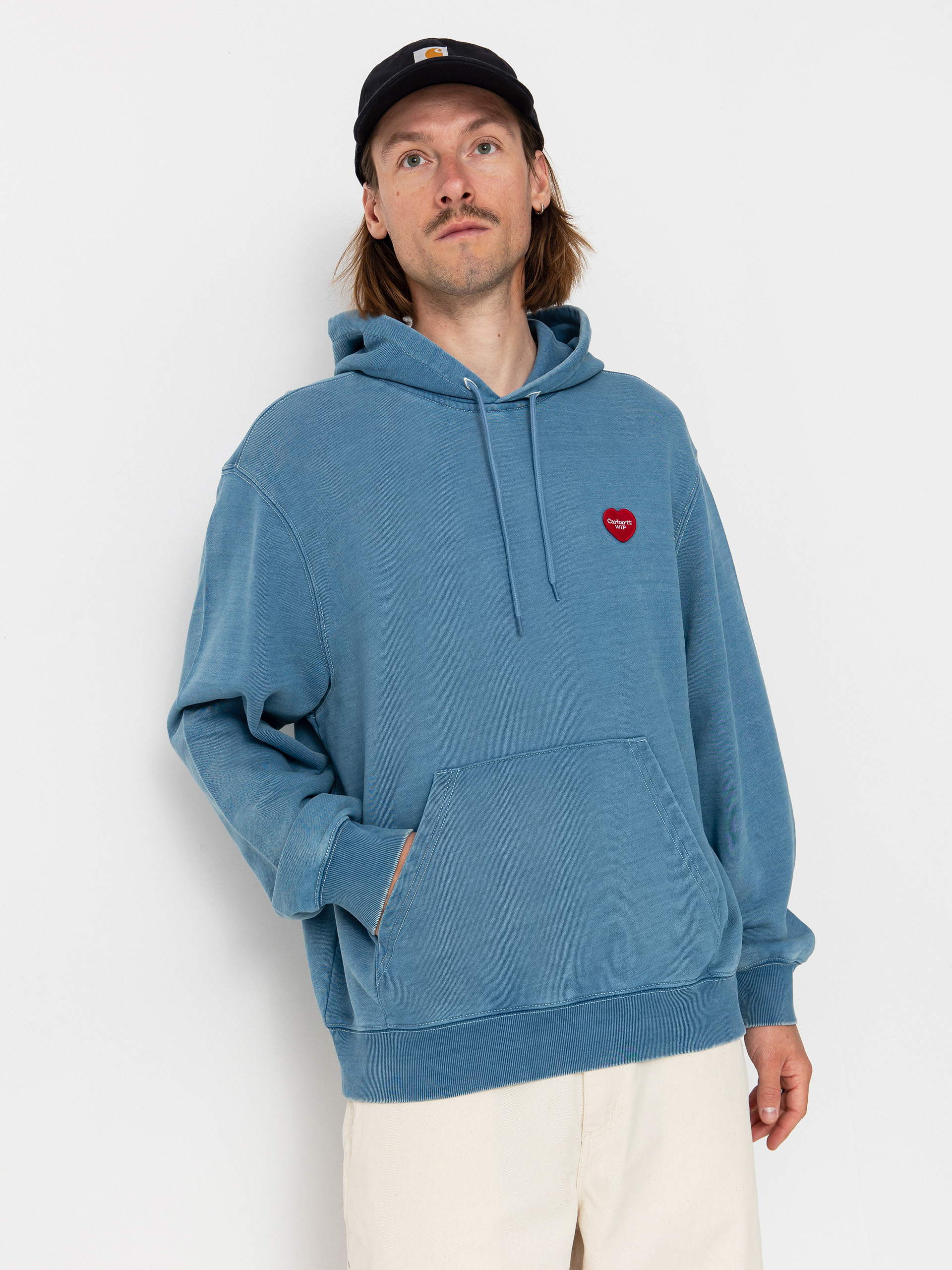 Mikina s kapucu0148ou Carhartt WIP Ingo HD (light blue)