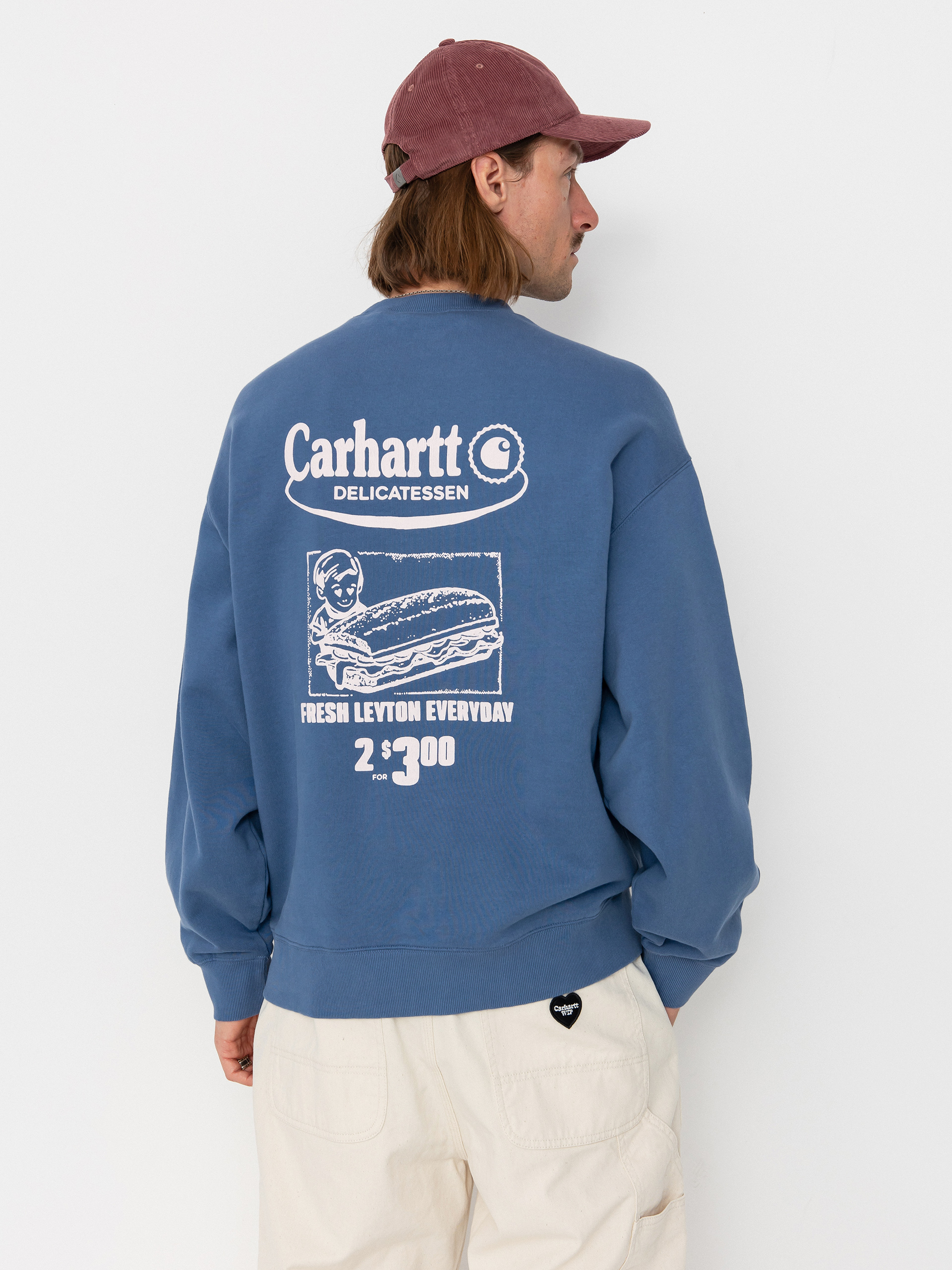 Mikina Carhartt WIP Catalogue (blue iris/air pink)