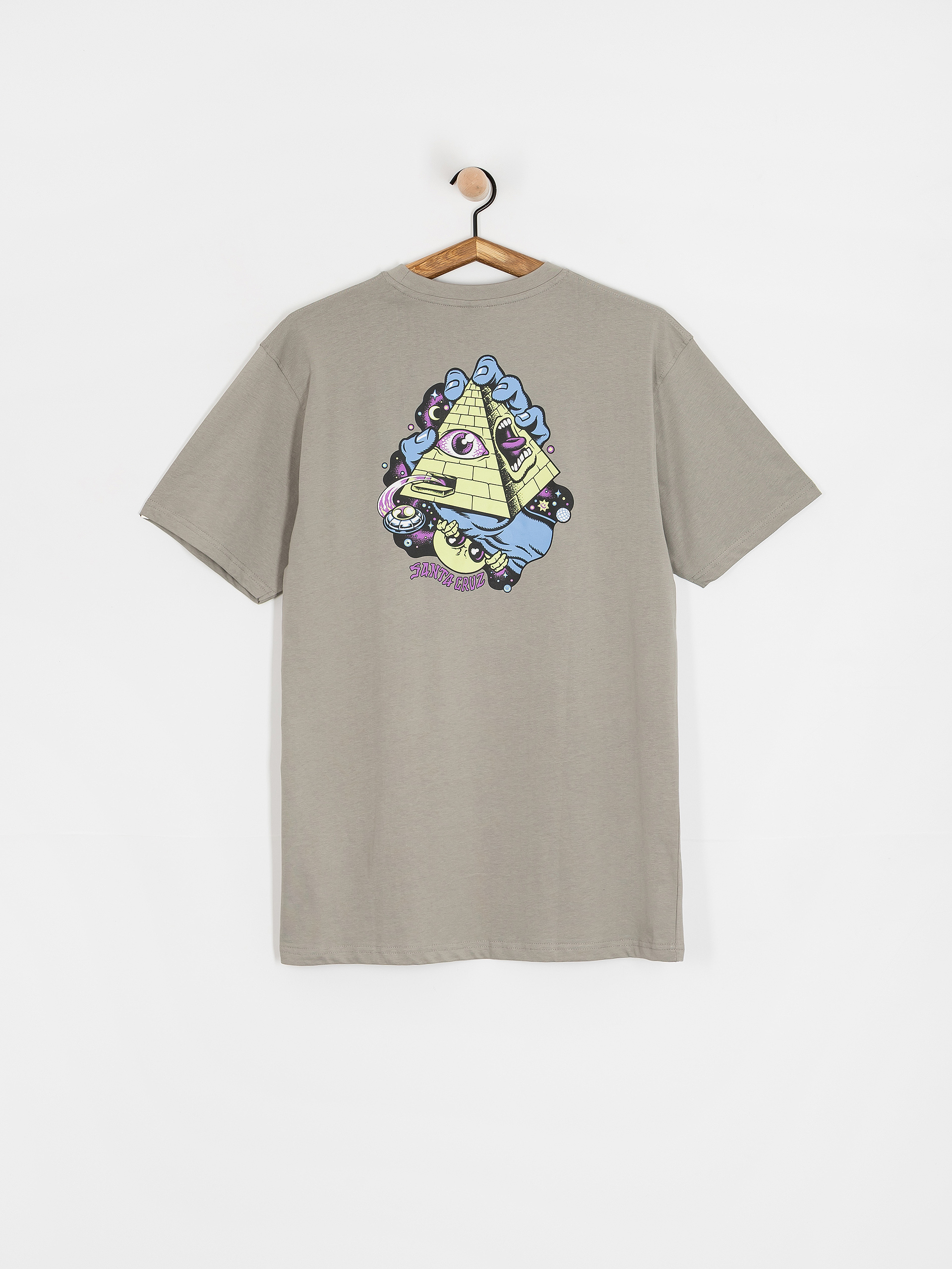 Tričko Santa Cruz Knibbs Invasion Hand Strip (moon dust)