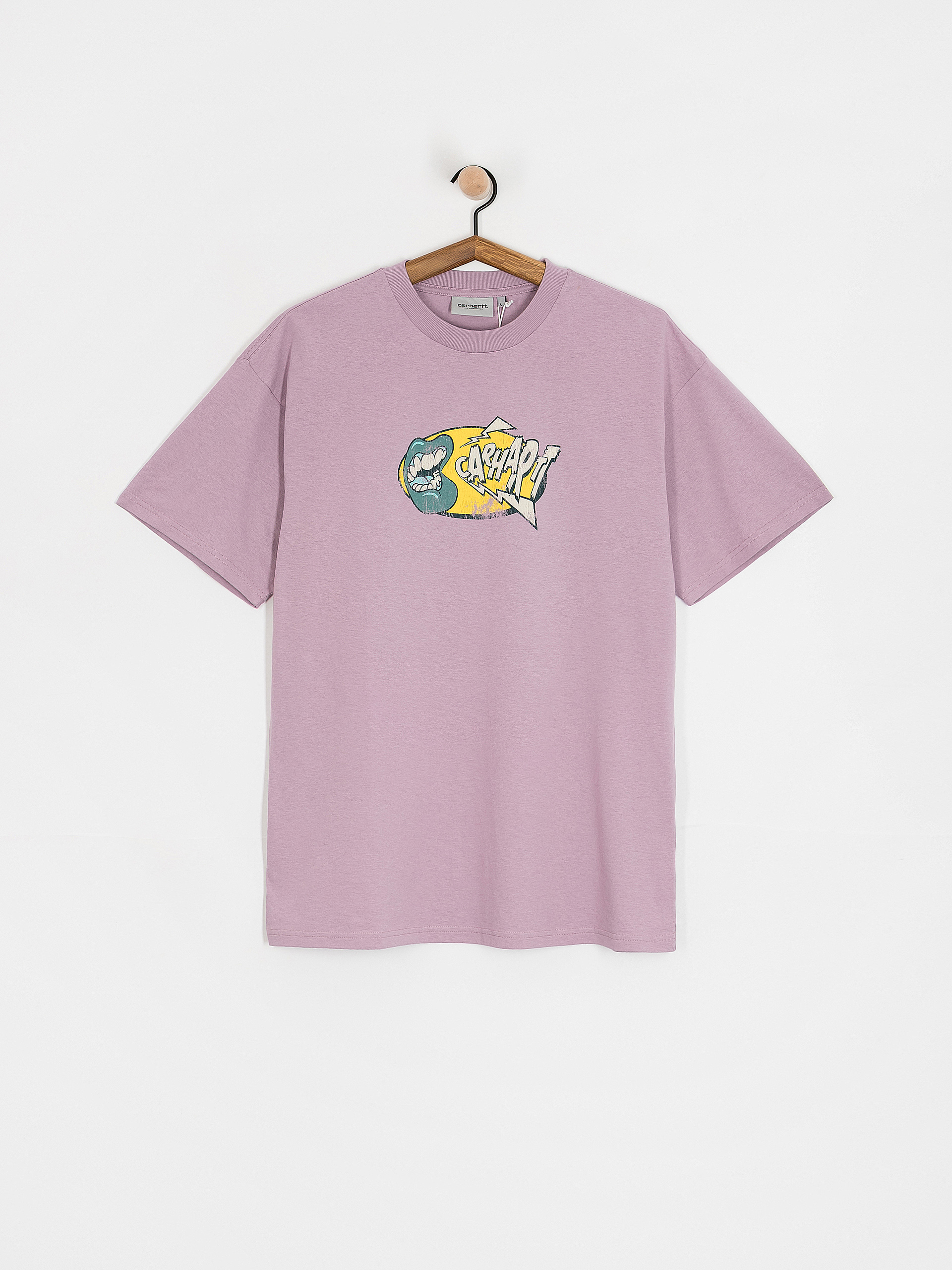 Tričko Carhartt WIP Louder (pink fog/heavy enzyme wash)