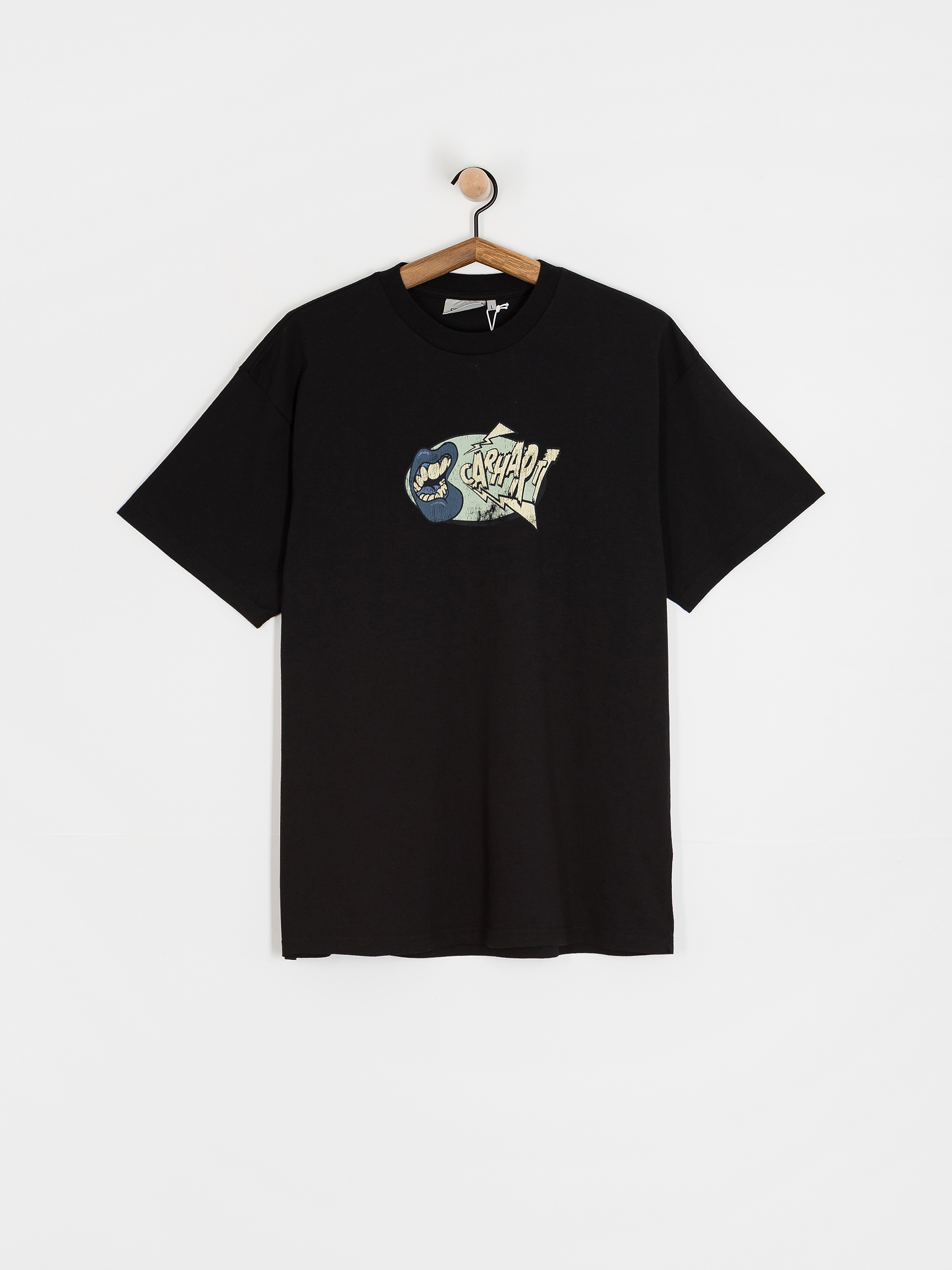 Tričko Carhartt WIP Louder (black/heavy enzyme wash)
