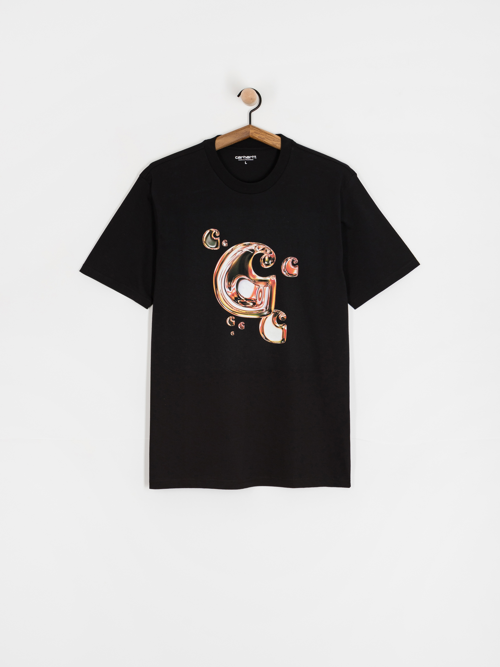 Tričko Carhartt WIP Solar Chrome C-Logo (black)