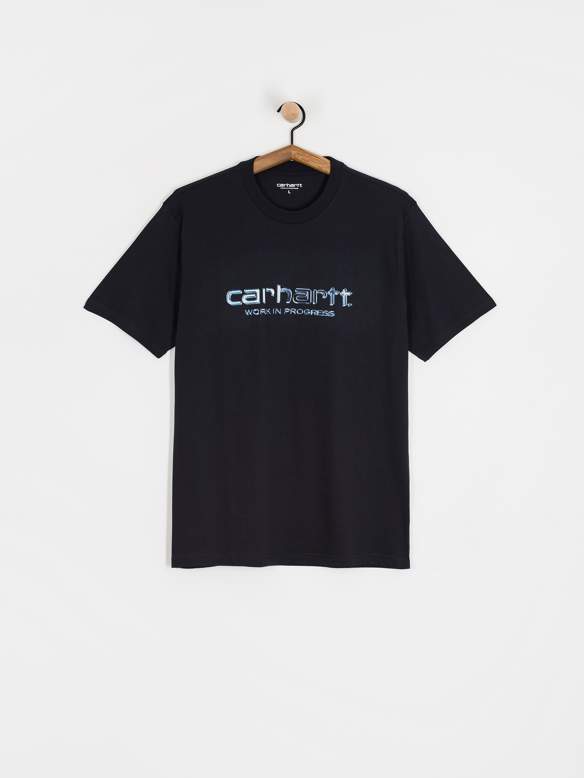 Tričko Carhartt WIP Solar Chrome Script (dark navy)