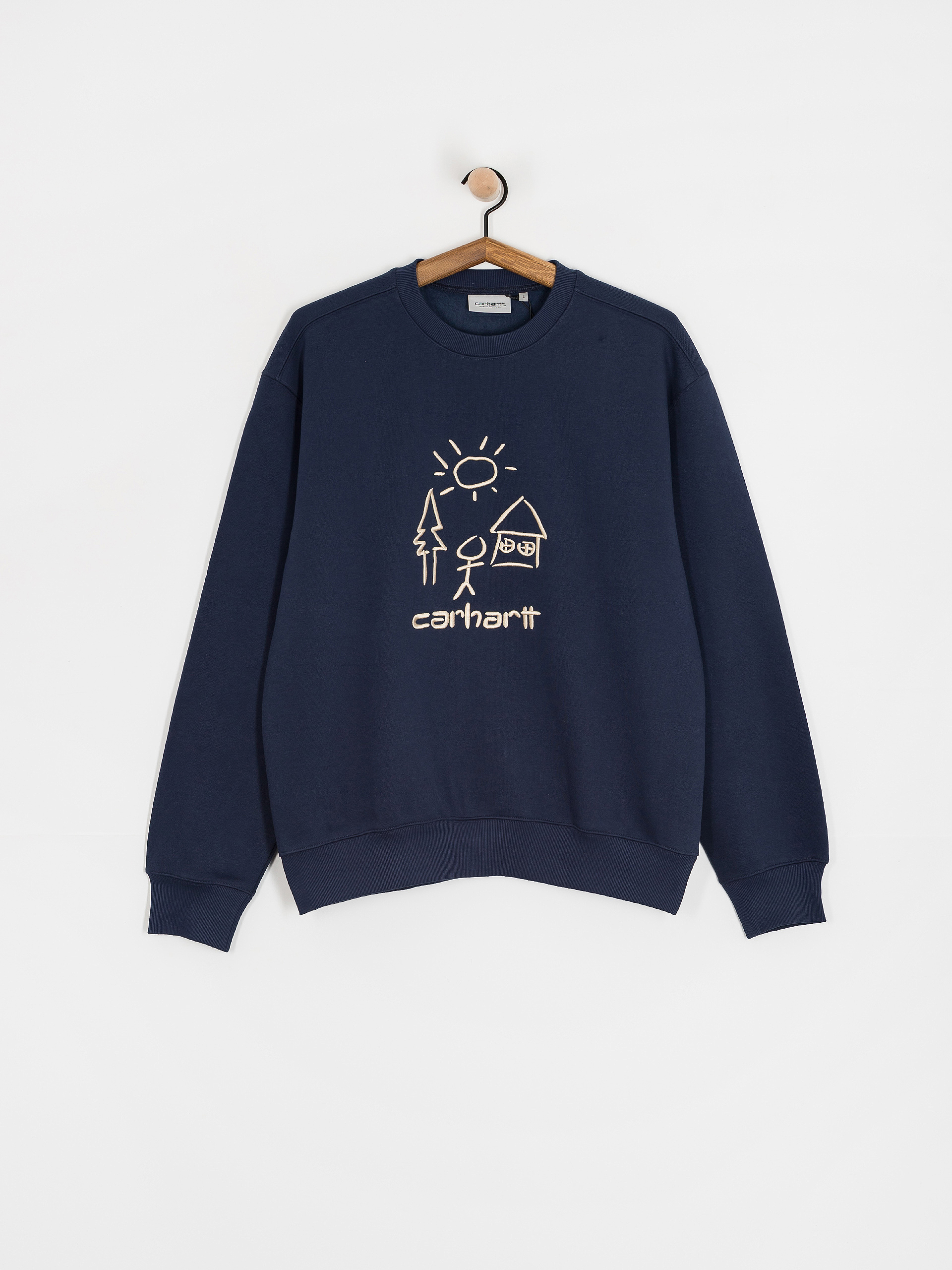 Mikina Carhartt WIP Masterpiece (air force blue/dusty h brown)