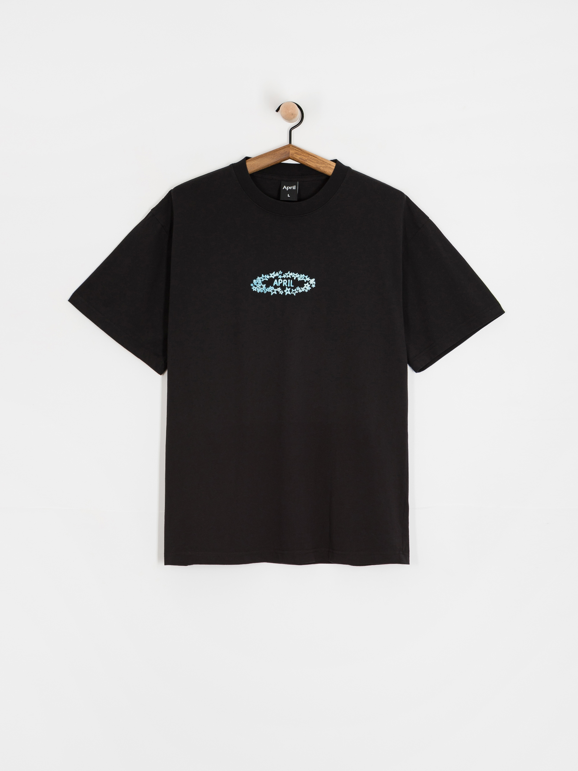 Tričko April Skateboards Stars (black)