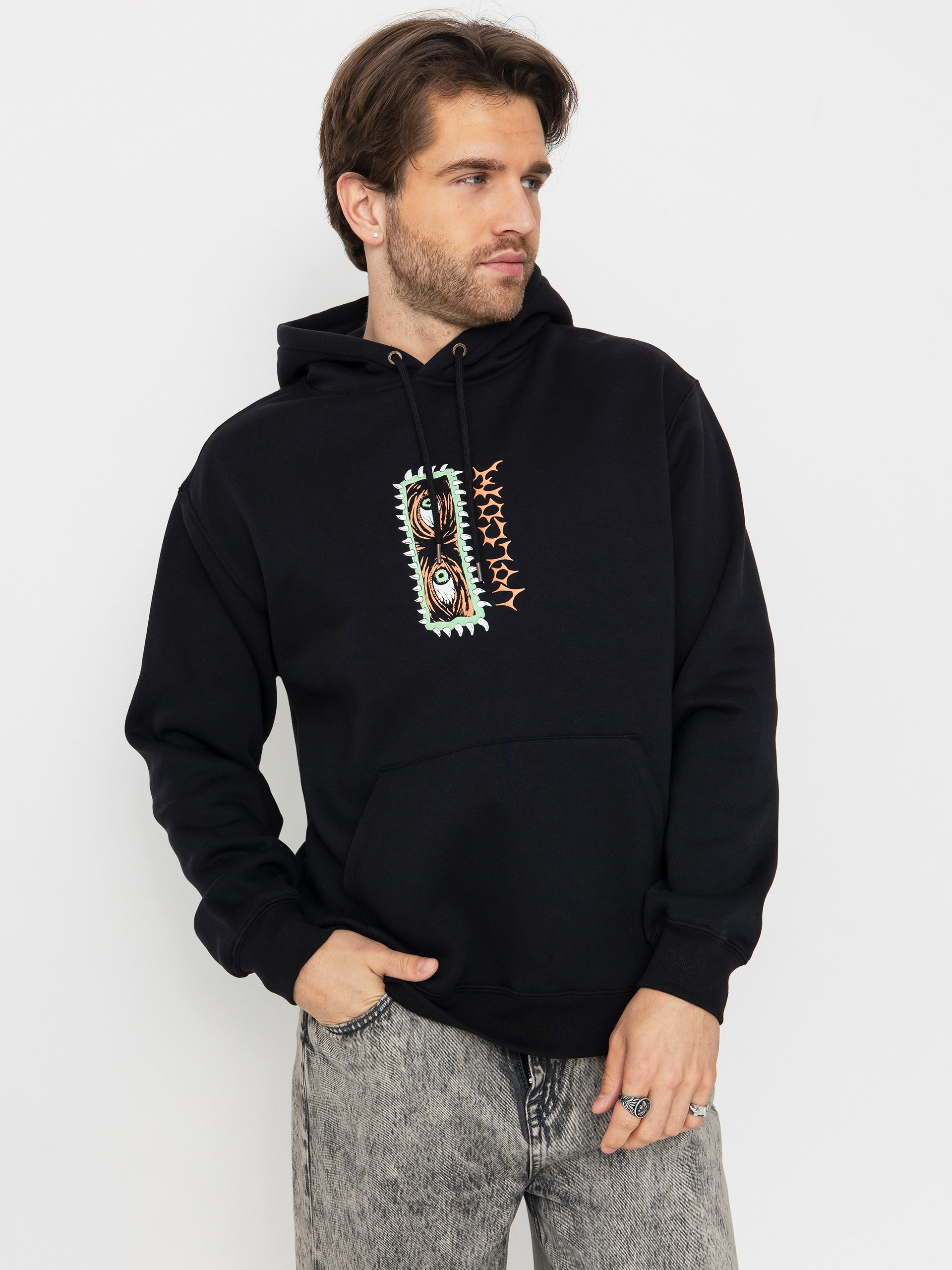 Mikina s kapucňou Volcom Noder HD (black)