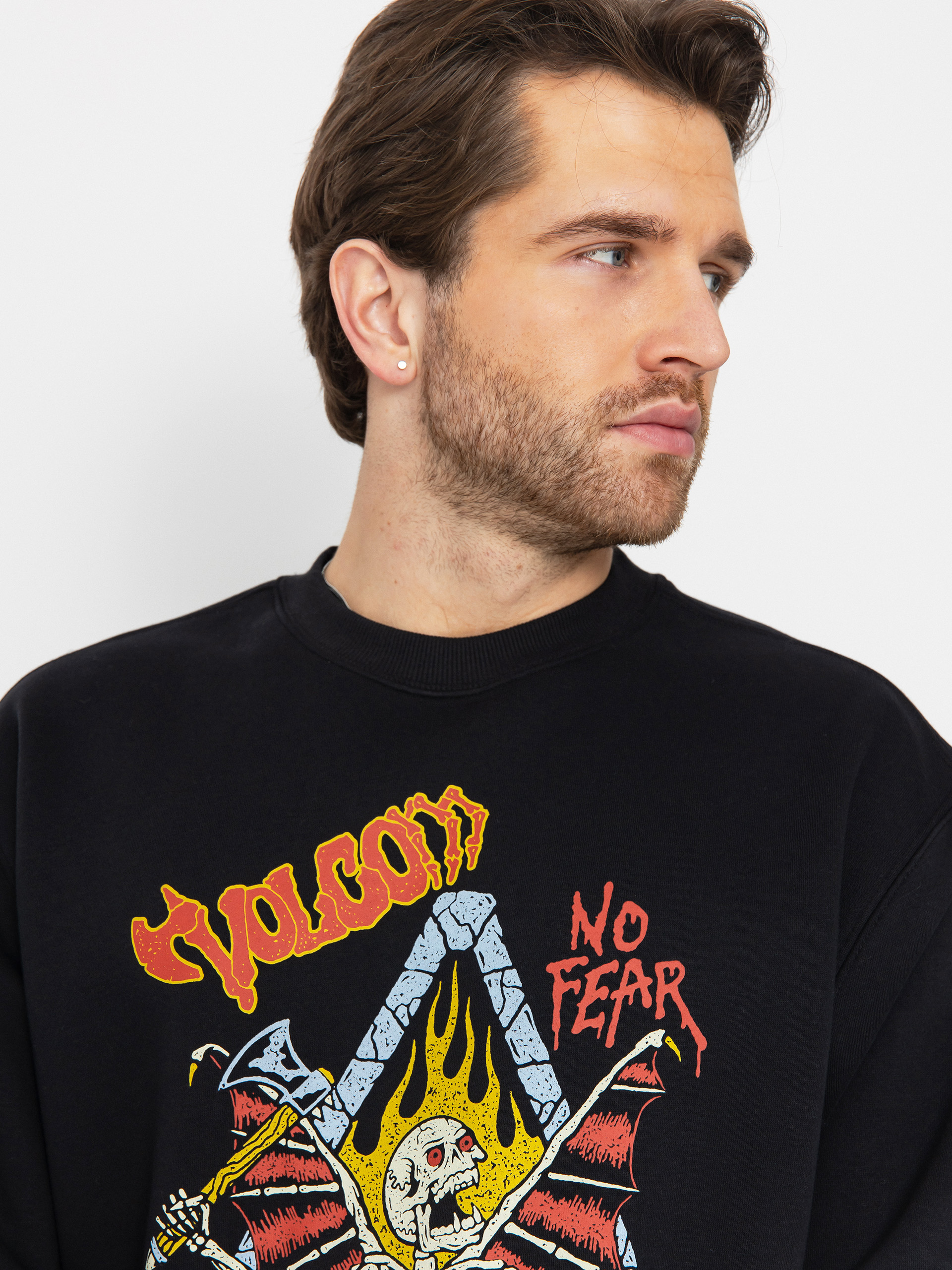 Mikina Volcom Noder Crew (black)