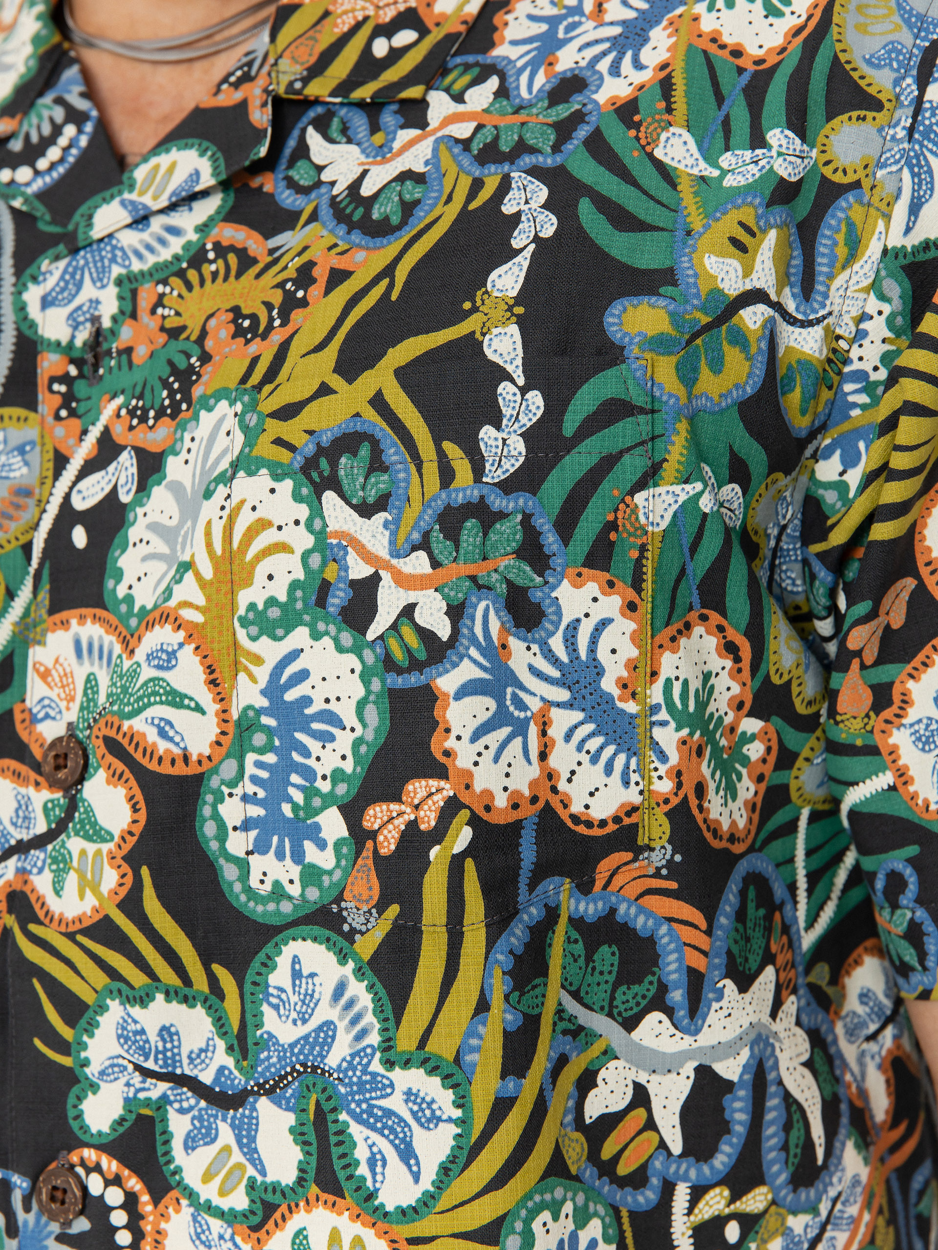 Košeľa Patagonia Tidal Threads Camp (undersea/ink black)