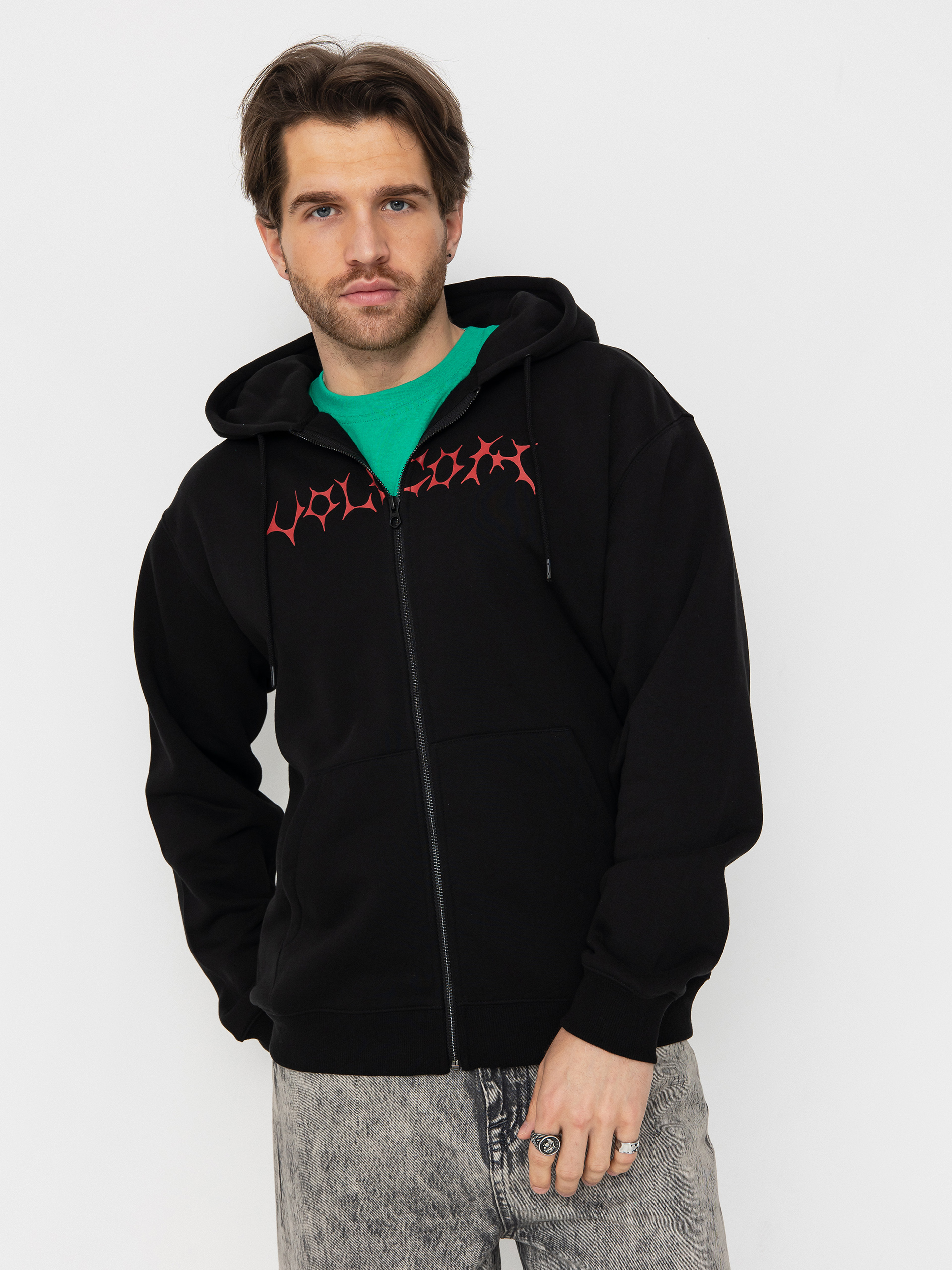 Mikina Volcom Watanite Zip (black)