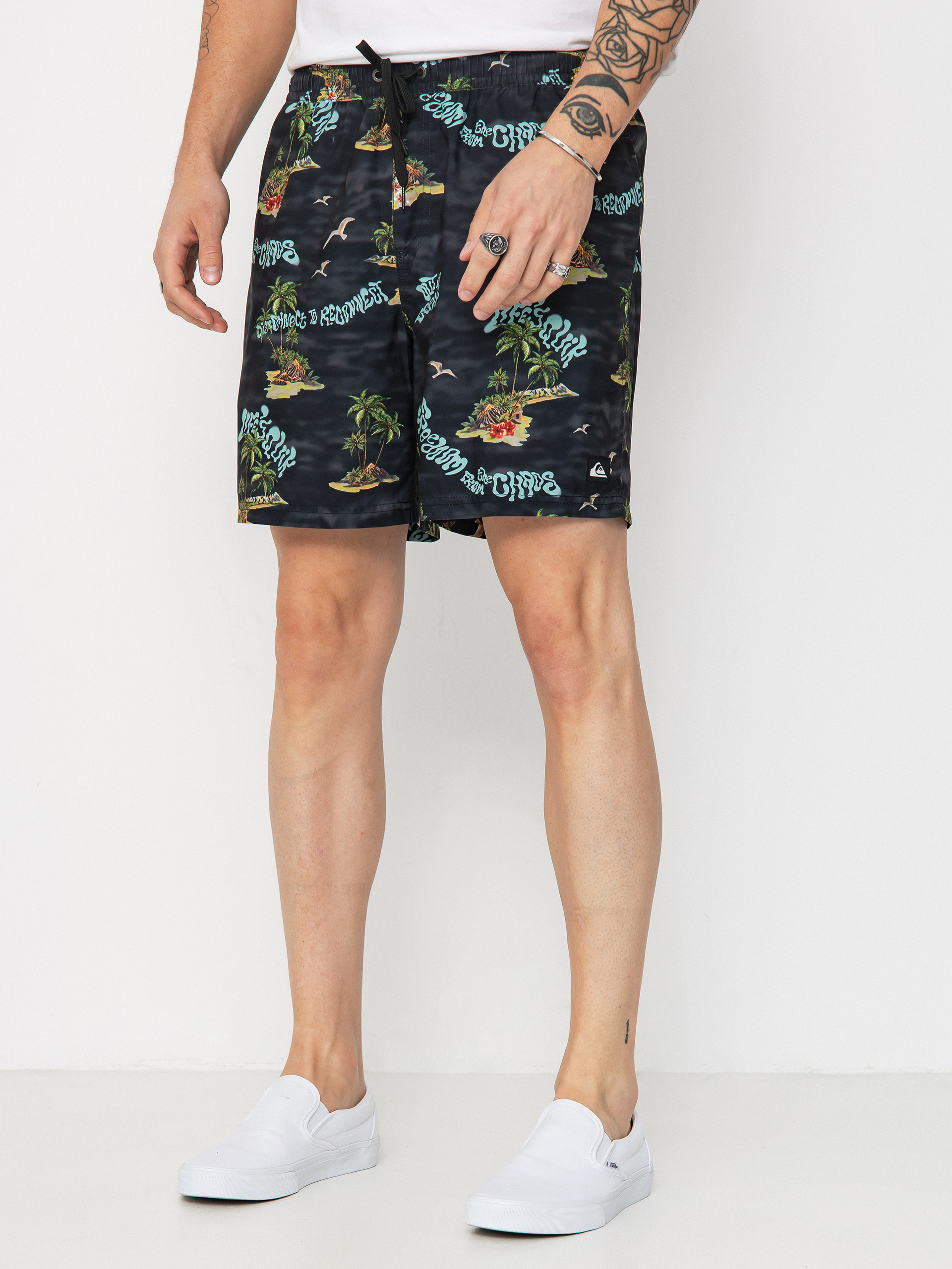 Kraťasy Quiksilver Everyday Straight Volley 17 (black naturama)
