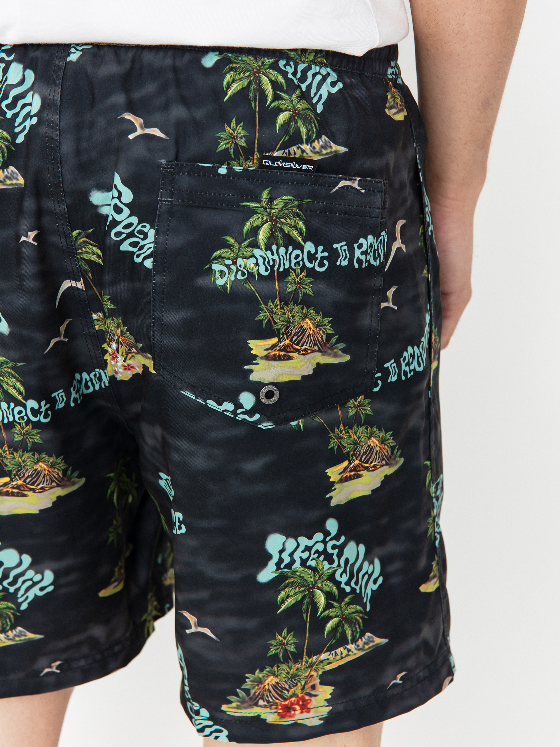 Kraťasy Quiksilver Everyday Straight Volley 17 (black naturama)