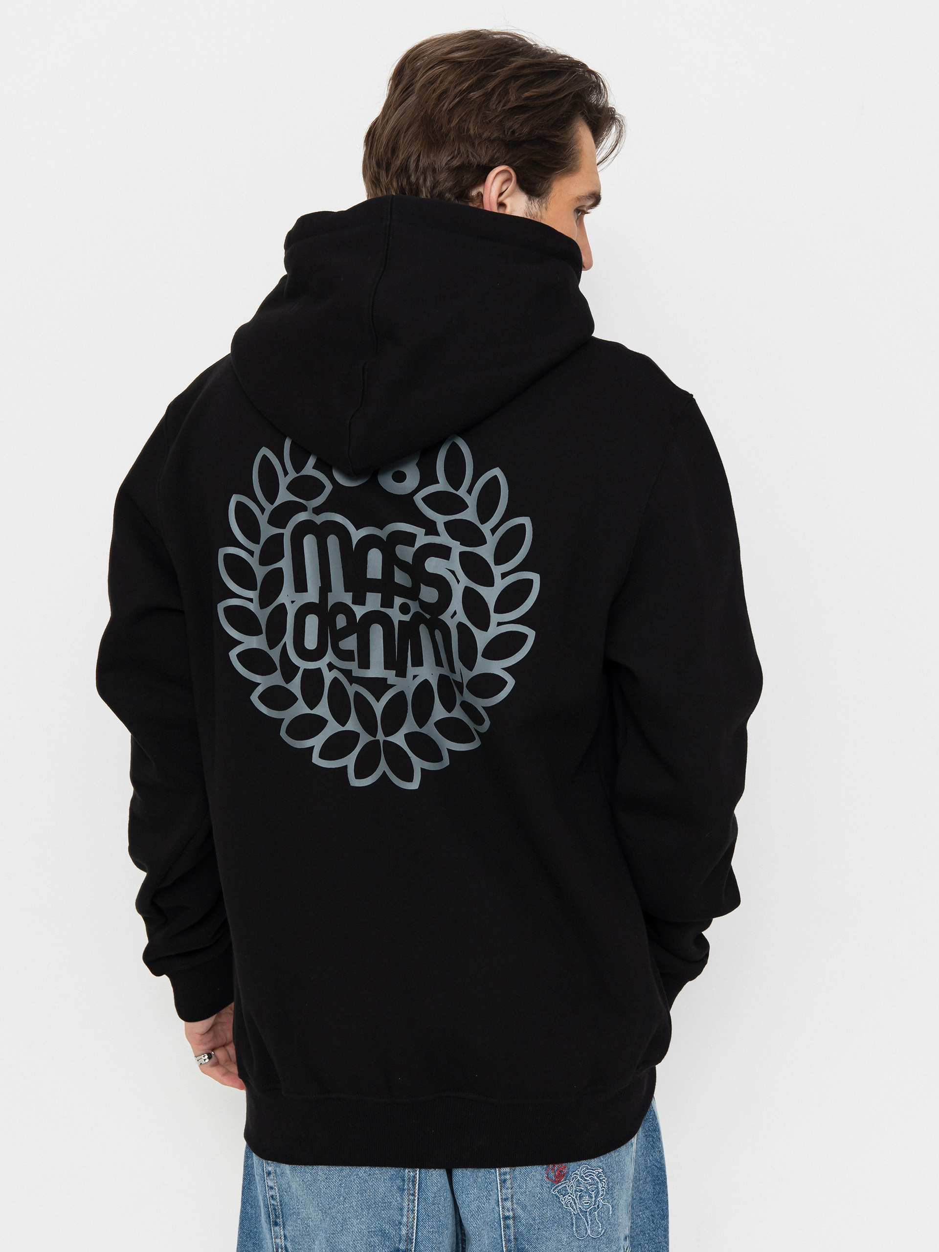 Mikina s kapucňou MassDnm Base Back HD (black)