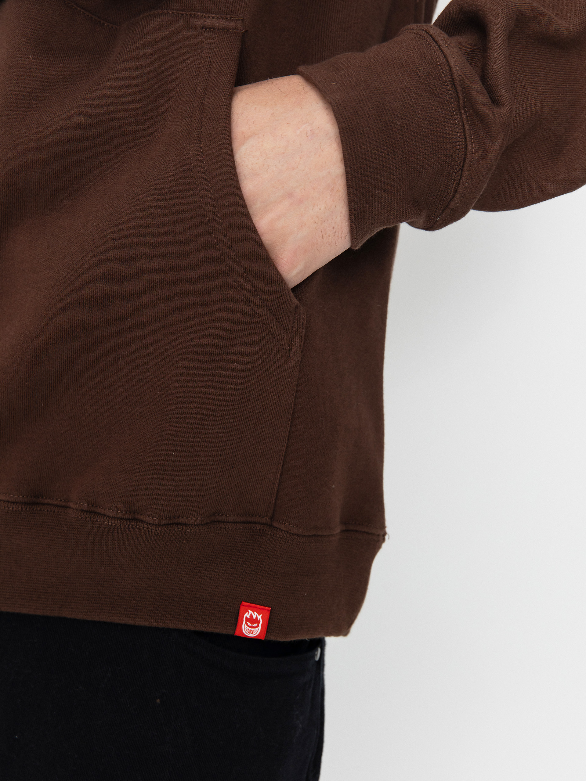 Mikina s kapucňou Spitfire Classic Swirl HD (brown w/gold prints)