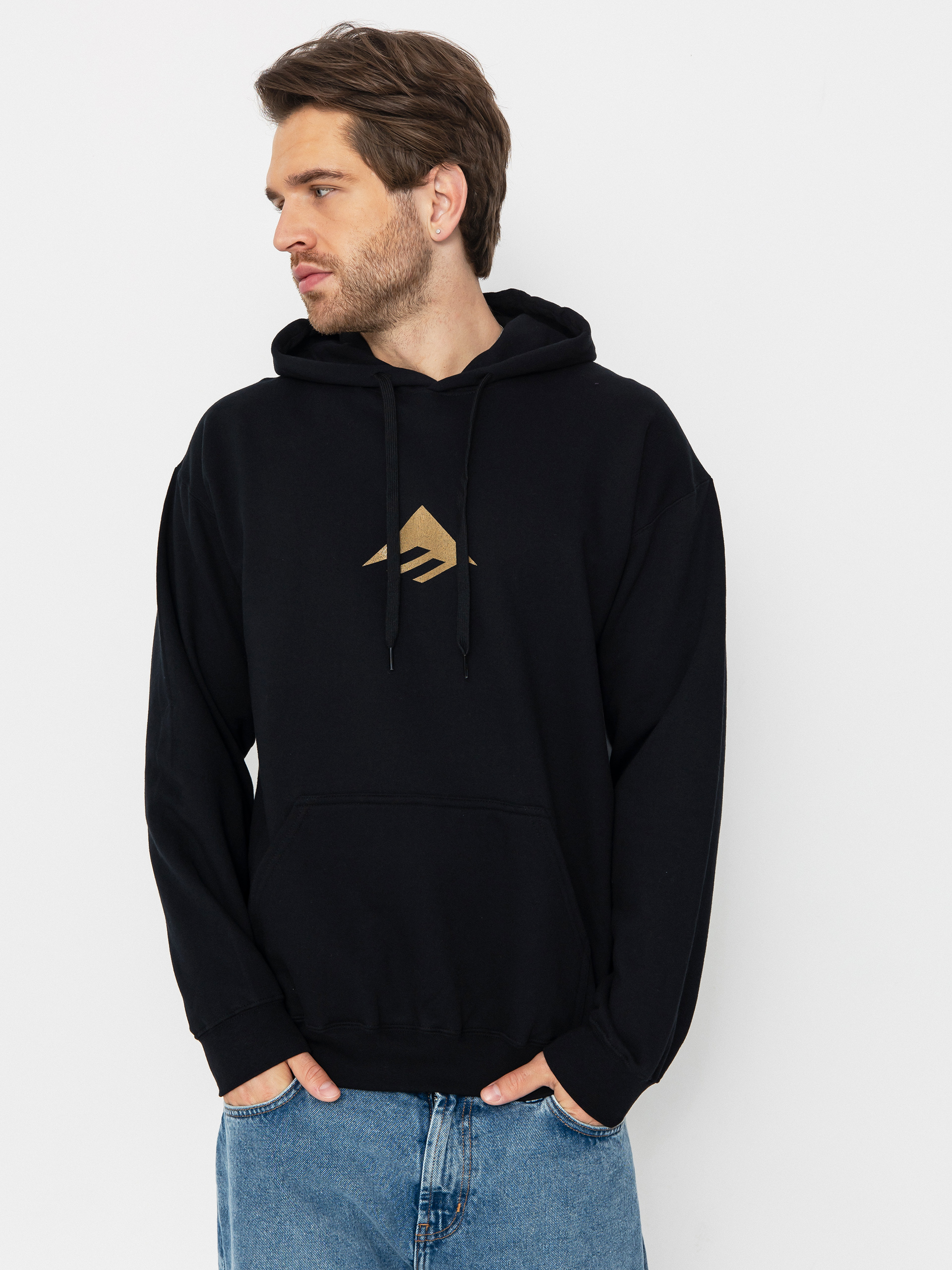 Mikina s kapucňou Emerica Triangle HD (black)