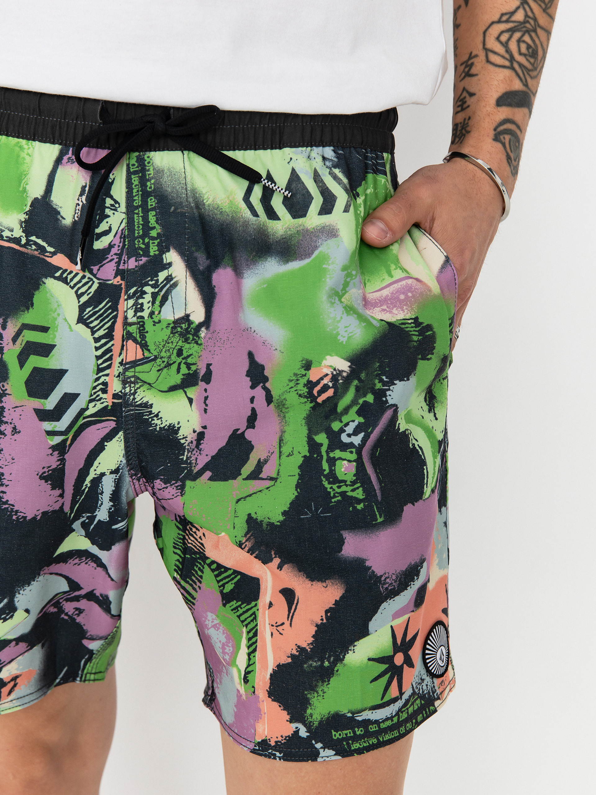 Kraťasy Volcom Unite Stoney Trunk 17 (steel purple)