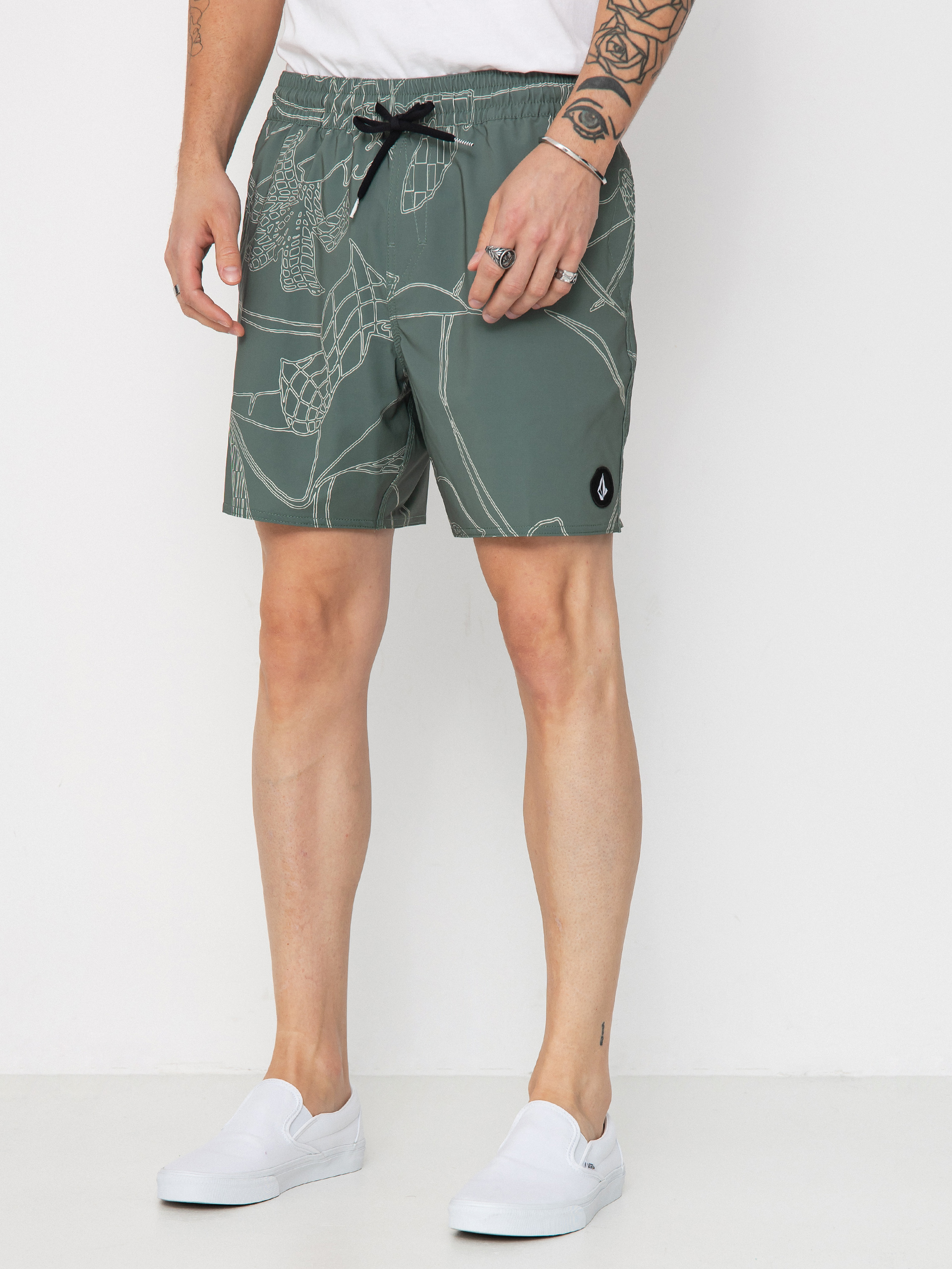 Kraťasy Volcom Lido Print Trunk 16 (light olive)