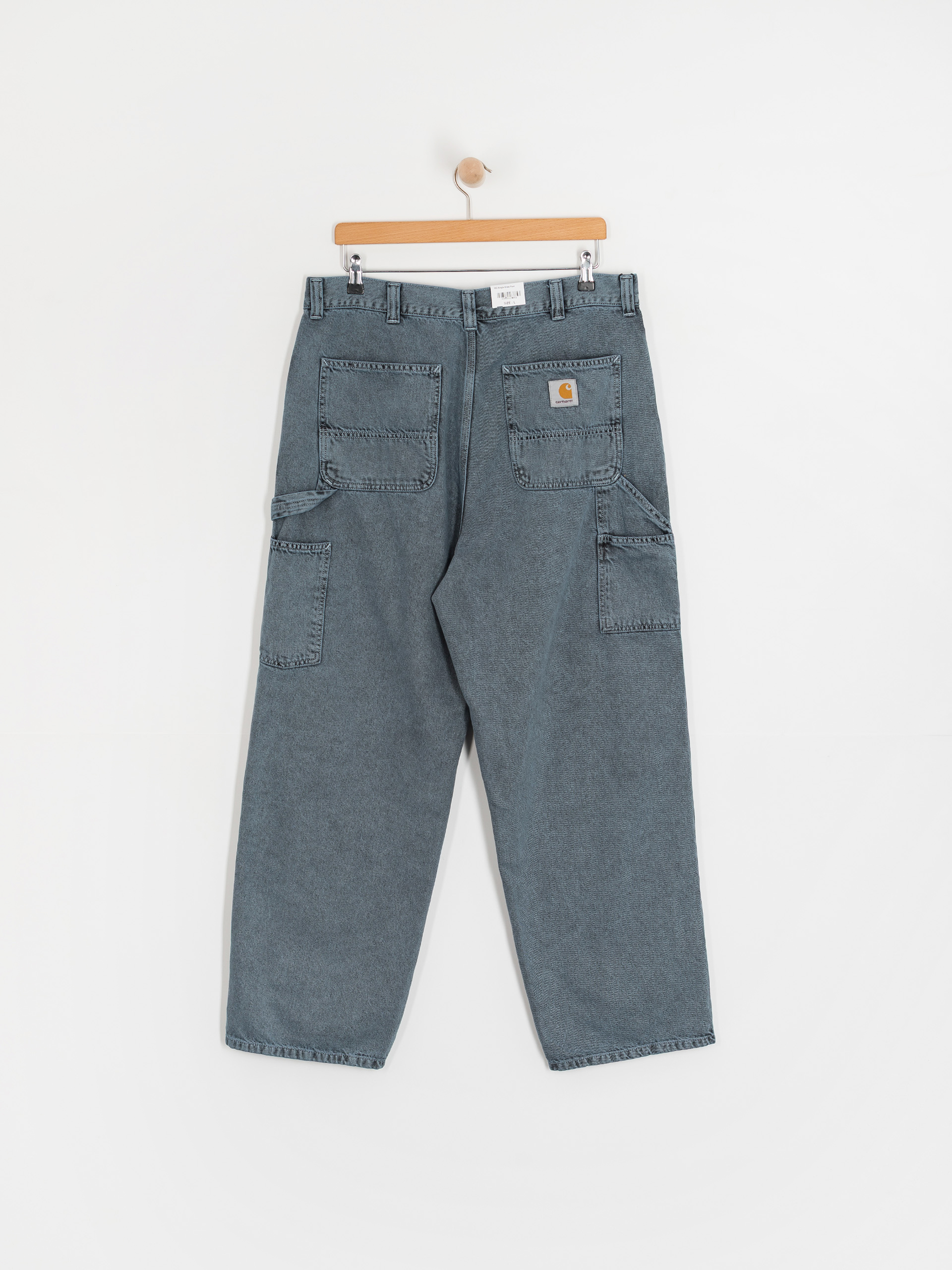 Nohavice Carhartt WIP OG Single Knee (black/blue fog/garment dyed)