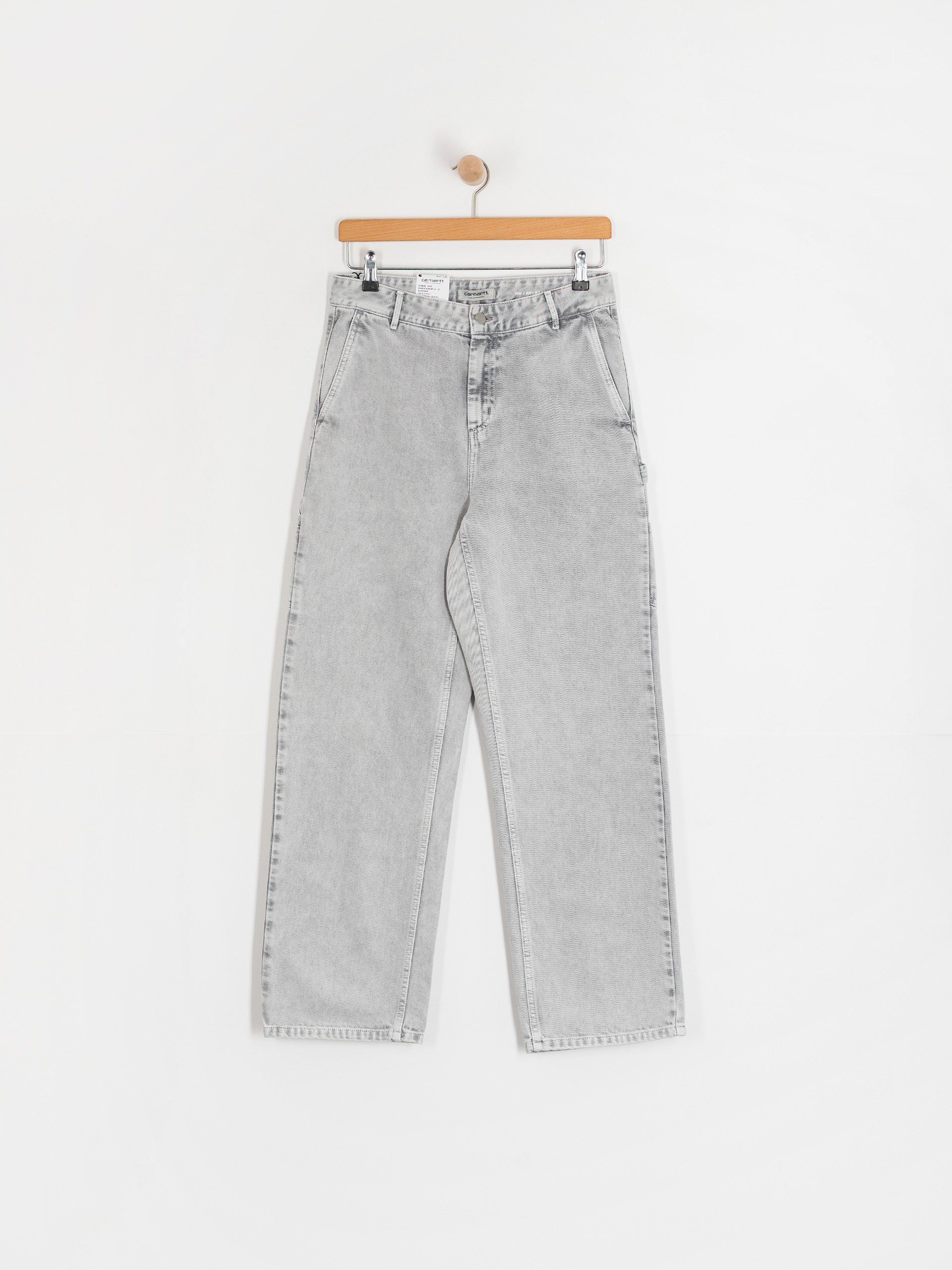 Nohavice Carhartt WIP Pierce Straight Wmn (black/chalk wash)