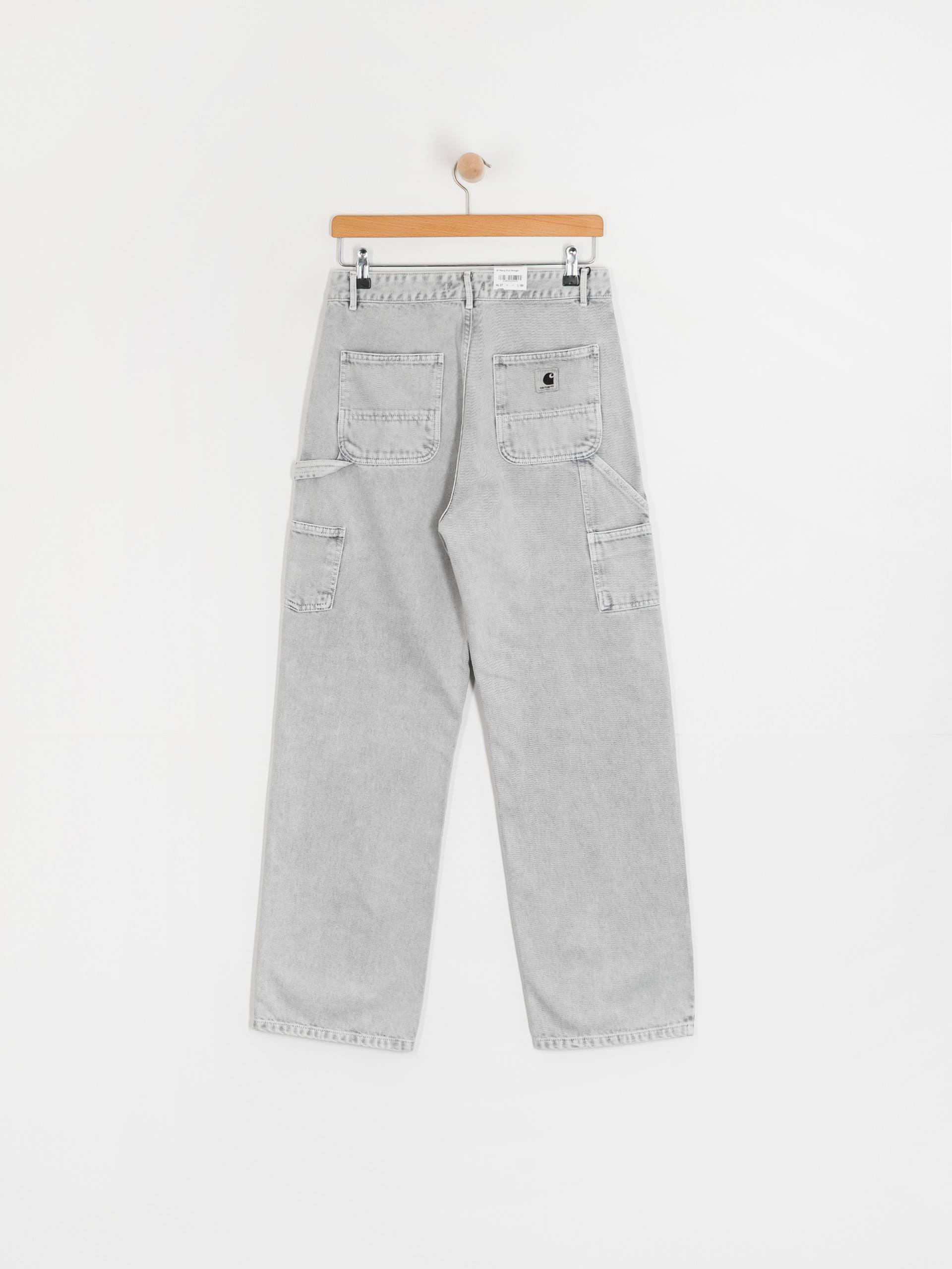 Nohavice Carhartt WIP Pierce Straight Wmn (black/chalk wash)