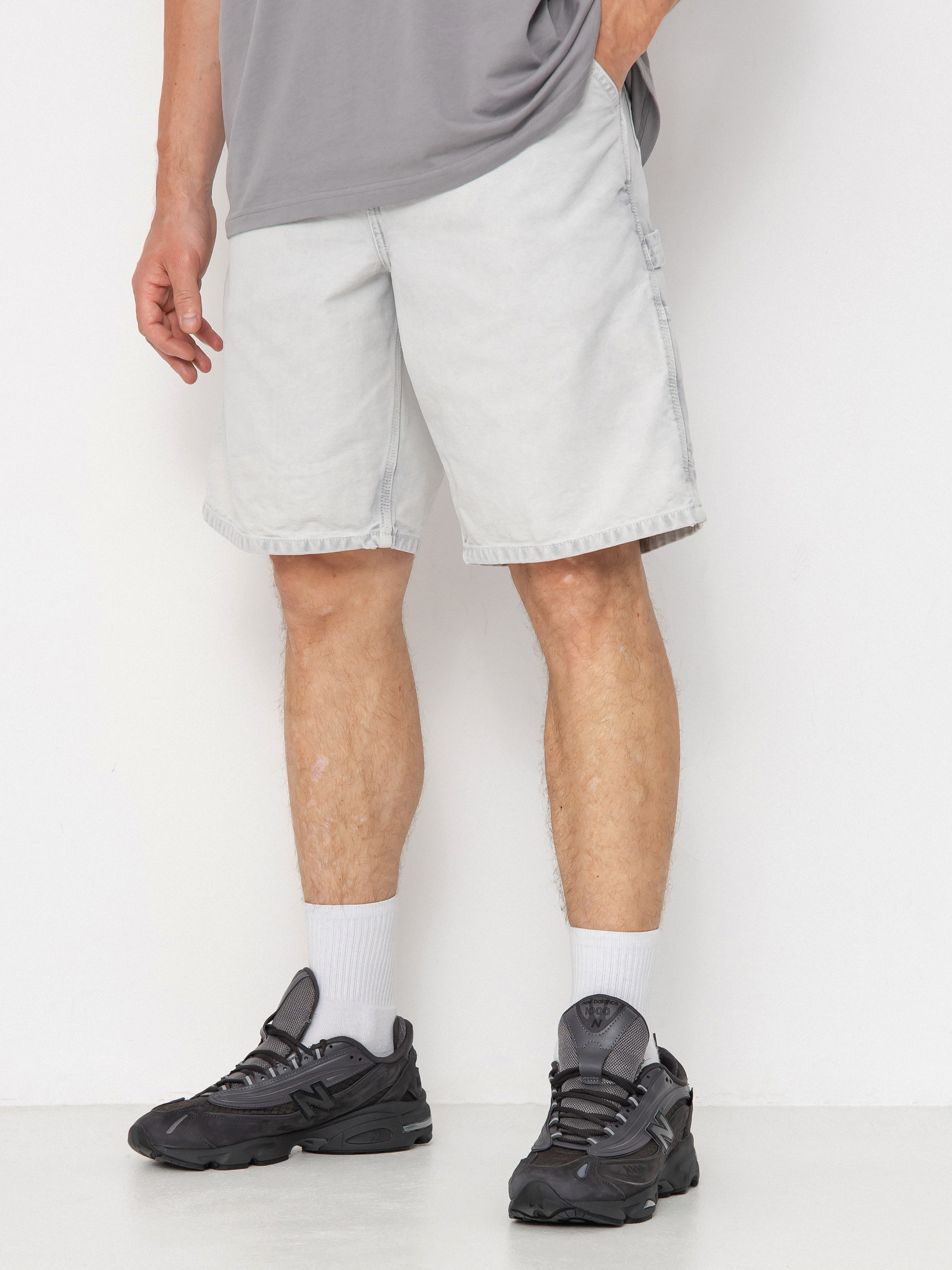Kraťasy Carhartt WIP Single Knee (black/chalk wash)