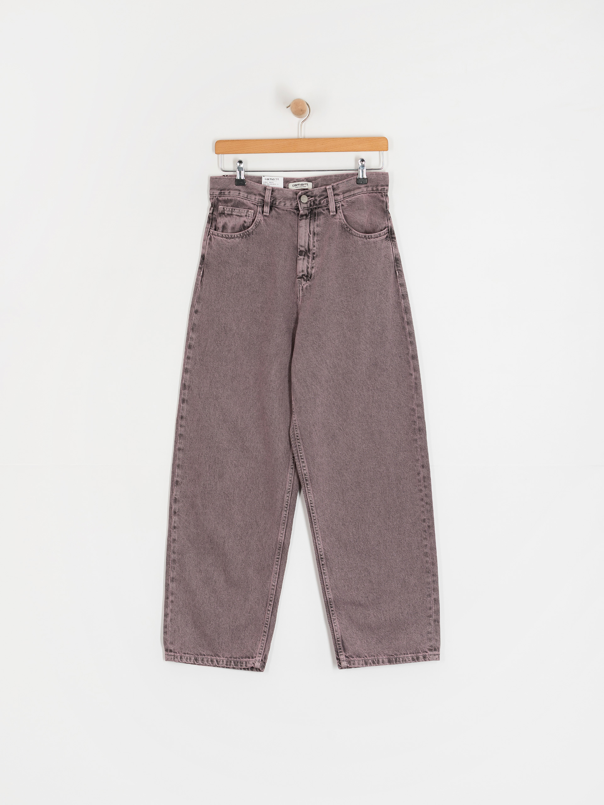 Nohavice Carhartt WIP Brandon Wmn (black/hortensia/garment dyed)