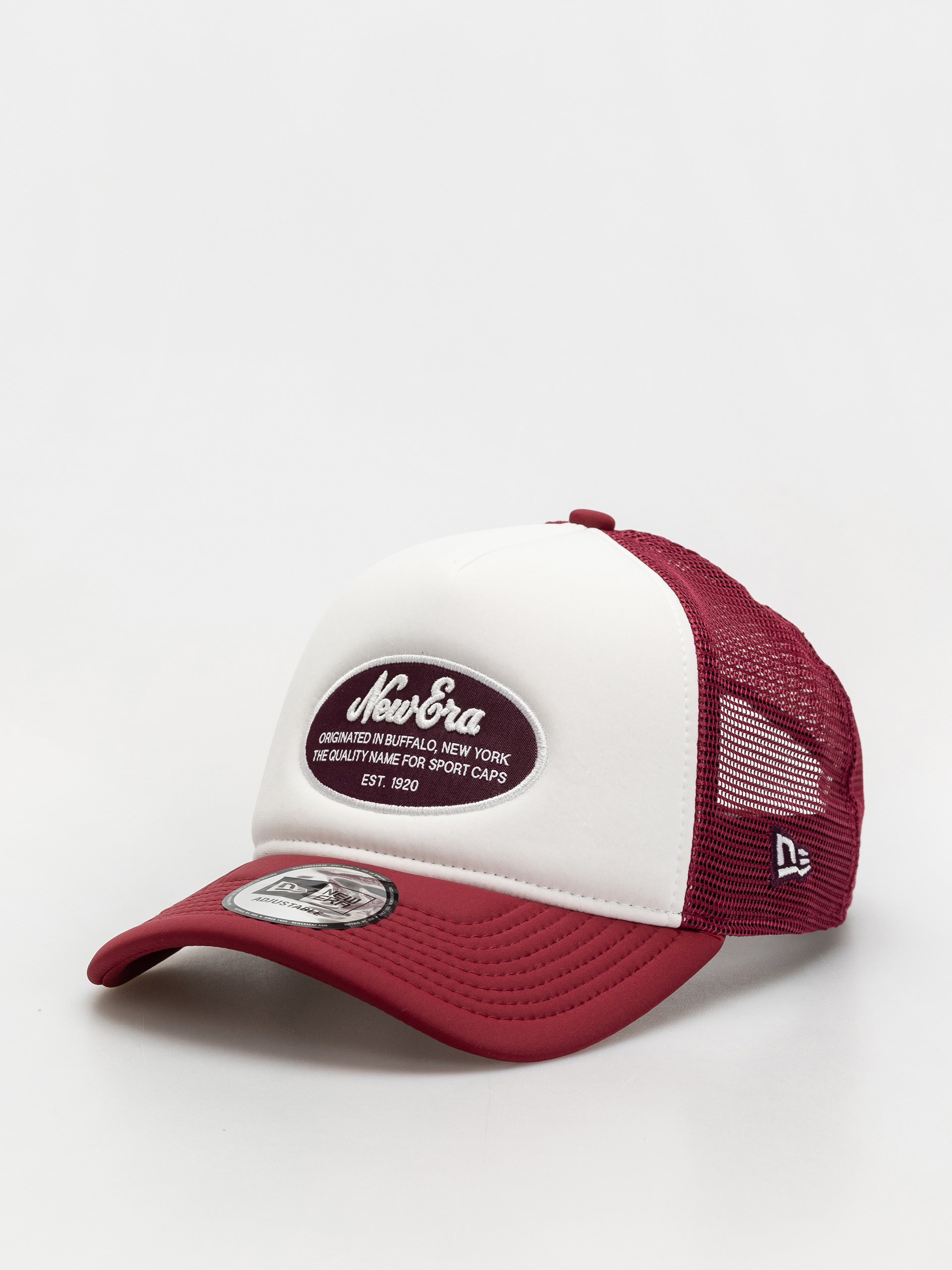Šiltovka New Era Oval Foam Patch Trucker (cherry/white)