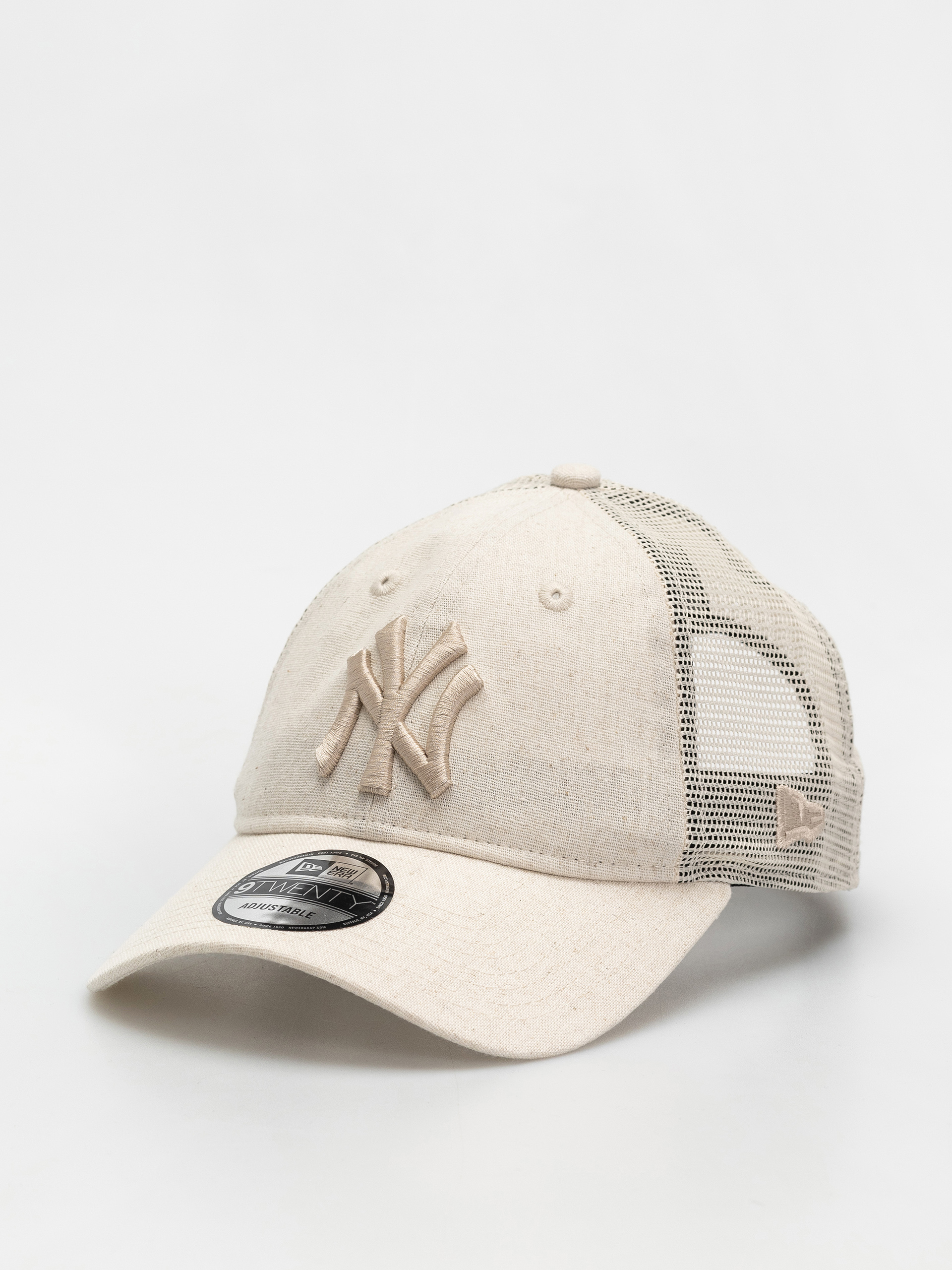 Šiltovka New Era Linen 9Twenty Trucker New York Yankees (stone)