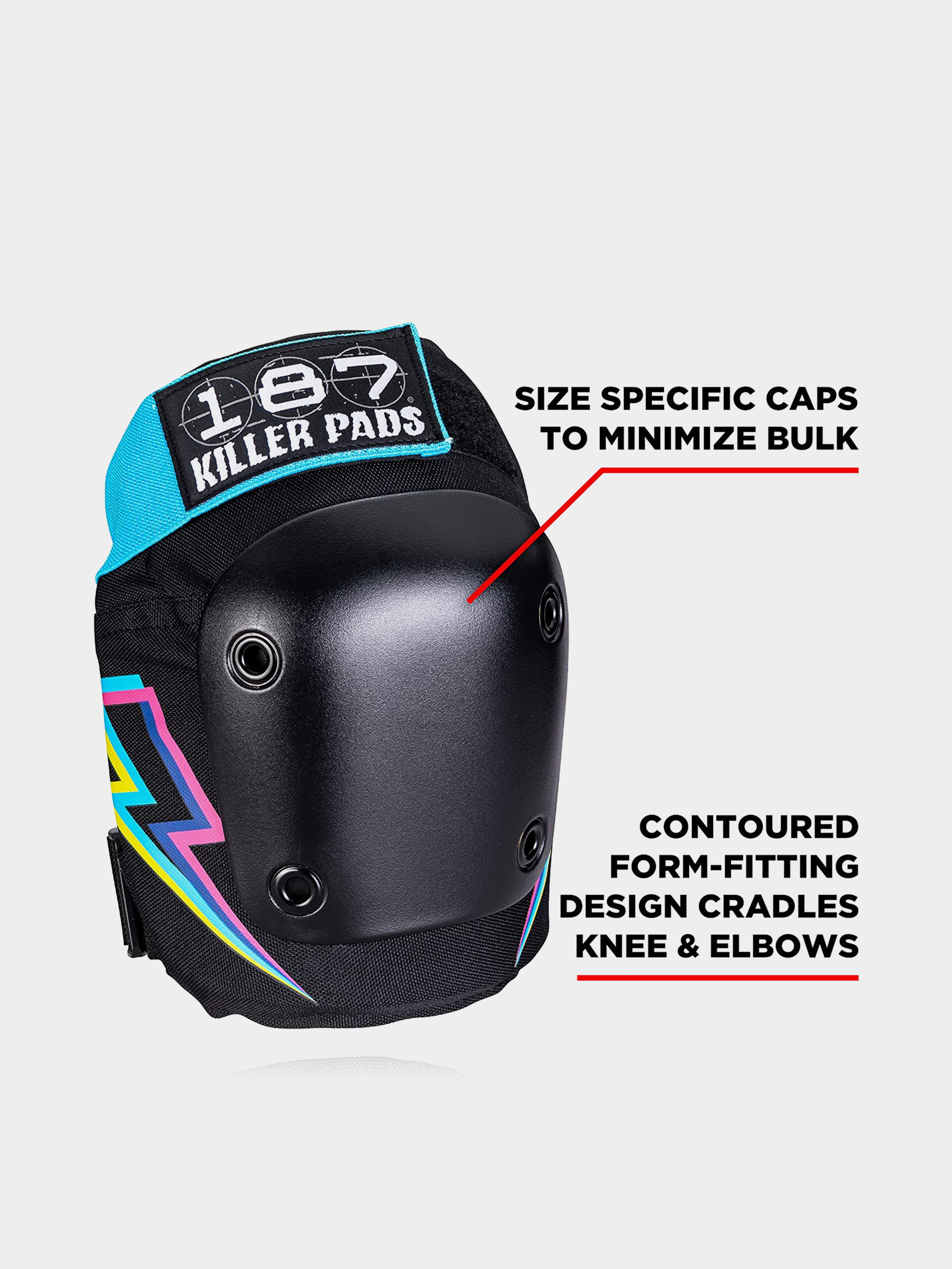 Chrániče 187 Killer Pads Six Pack Set Electric Bolt (multi)