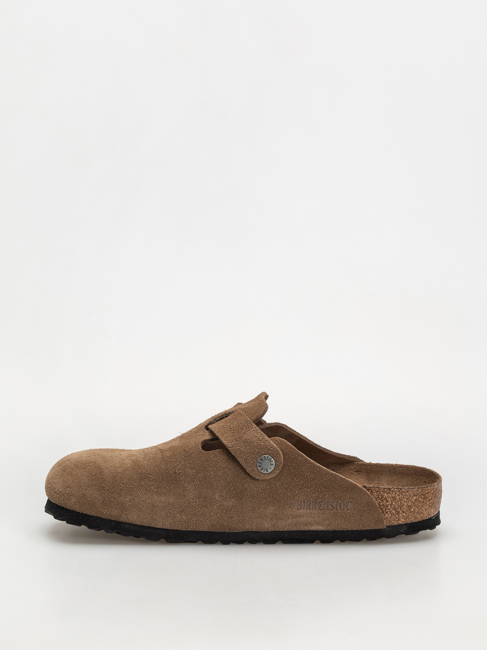 Šľapky Birkenstock Boston SFB Suede Leather Regular (dark tea)