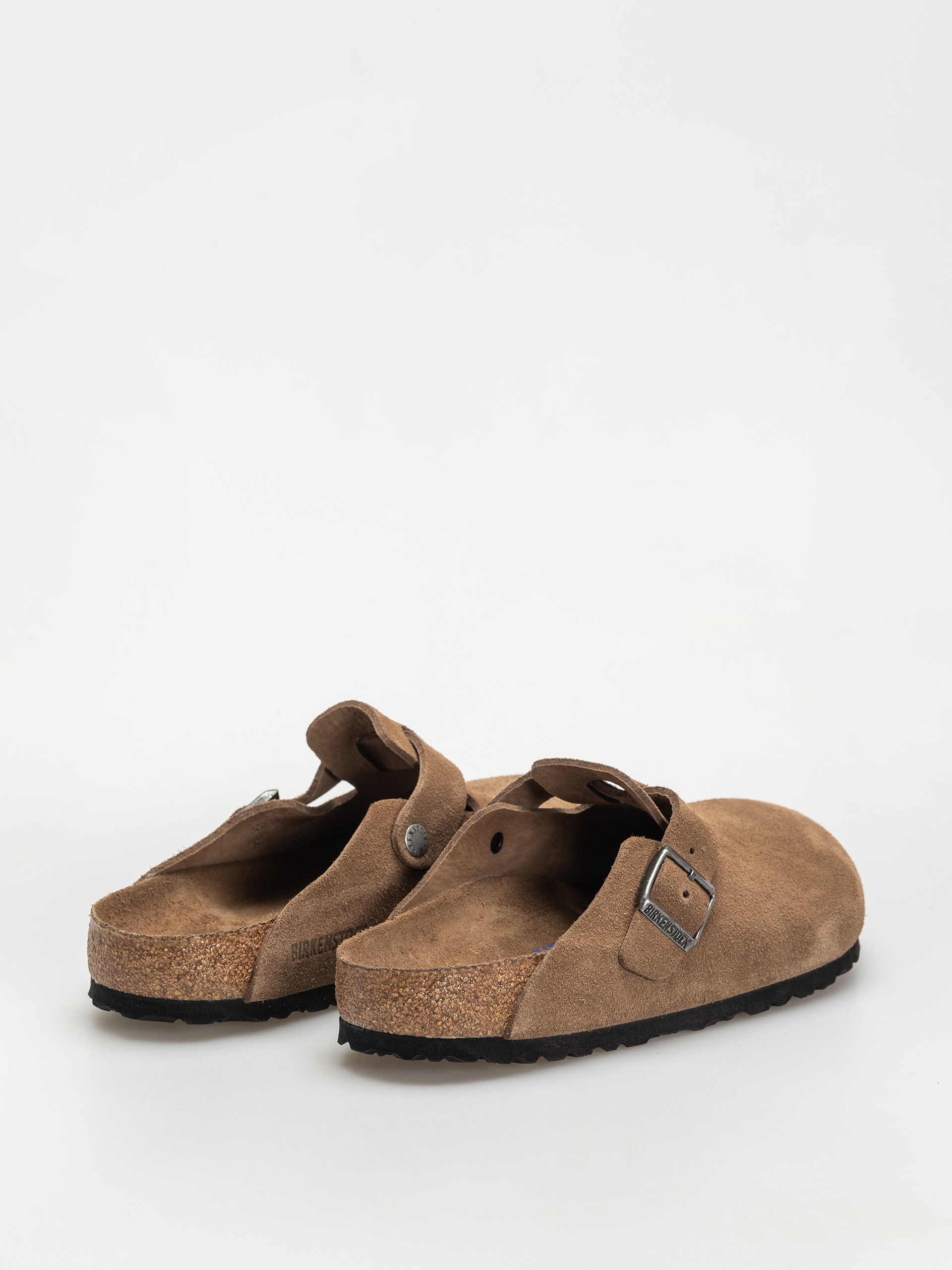 Šľapky Birkenstock Boston SFB Suede Leather Regular (dark tea)