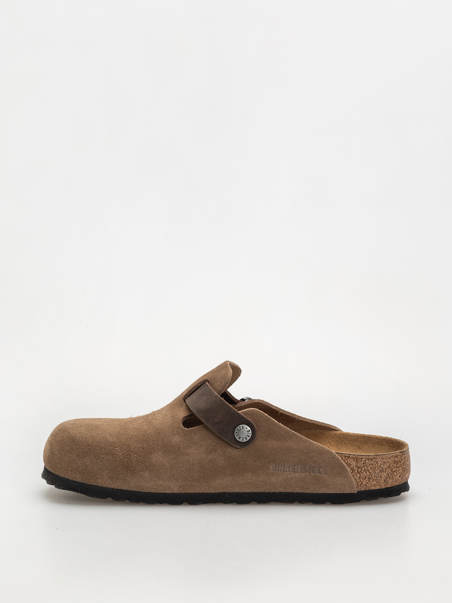 Šľapky Birkenstock Boston Suede & Oiled Leather Regular (dark tea)